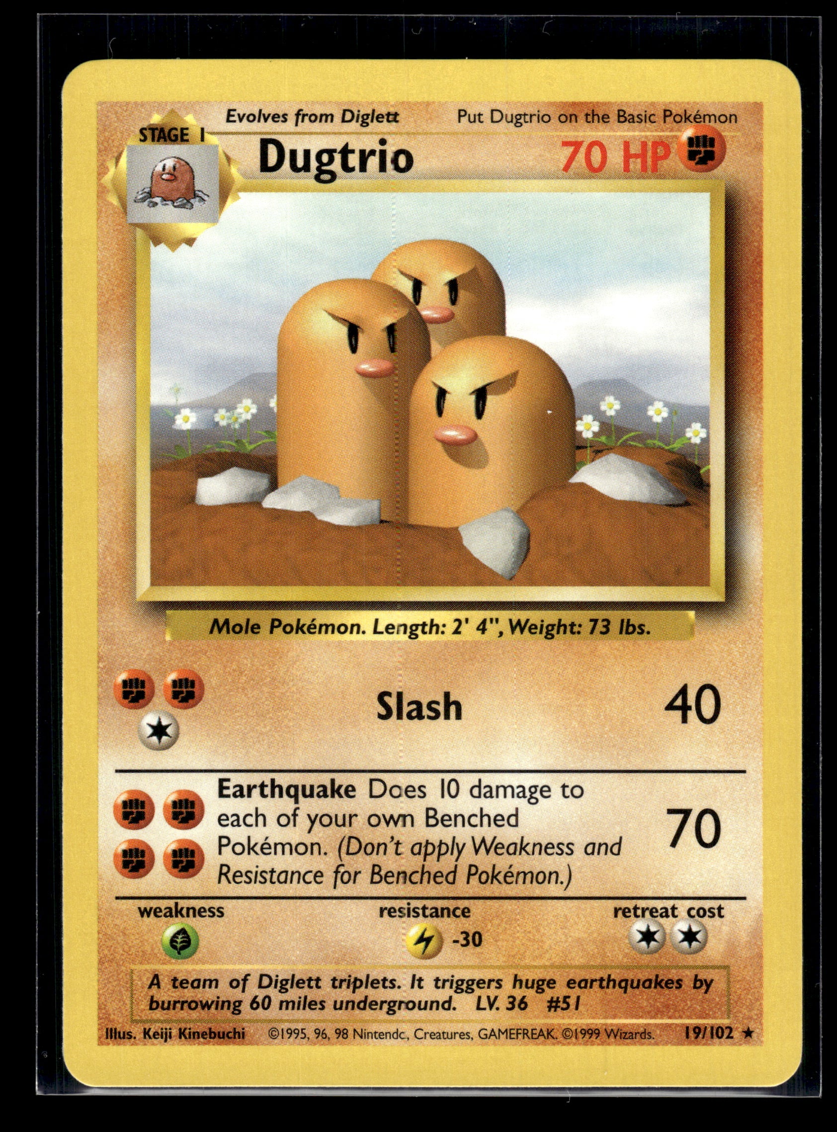 Dugtrio #019/102 Base Set LP