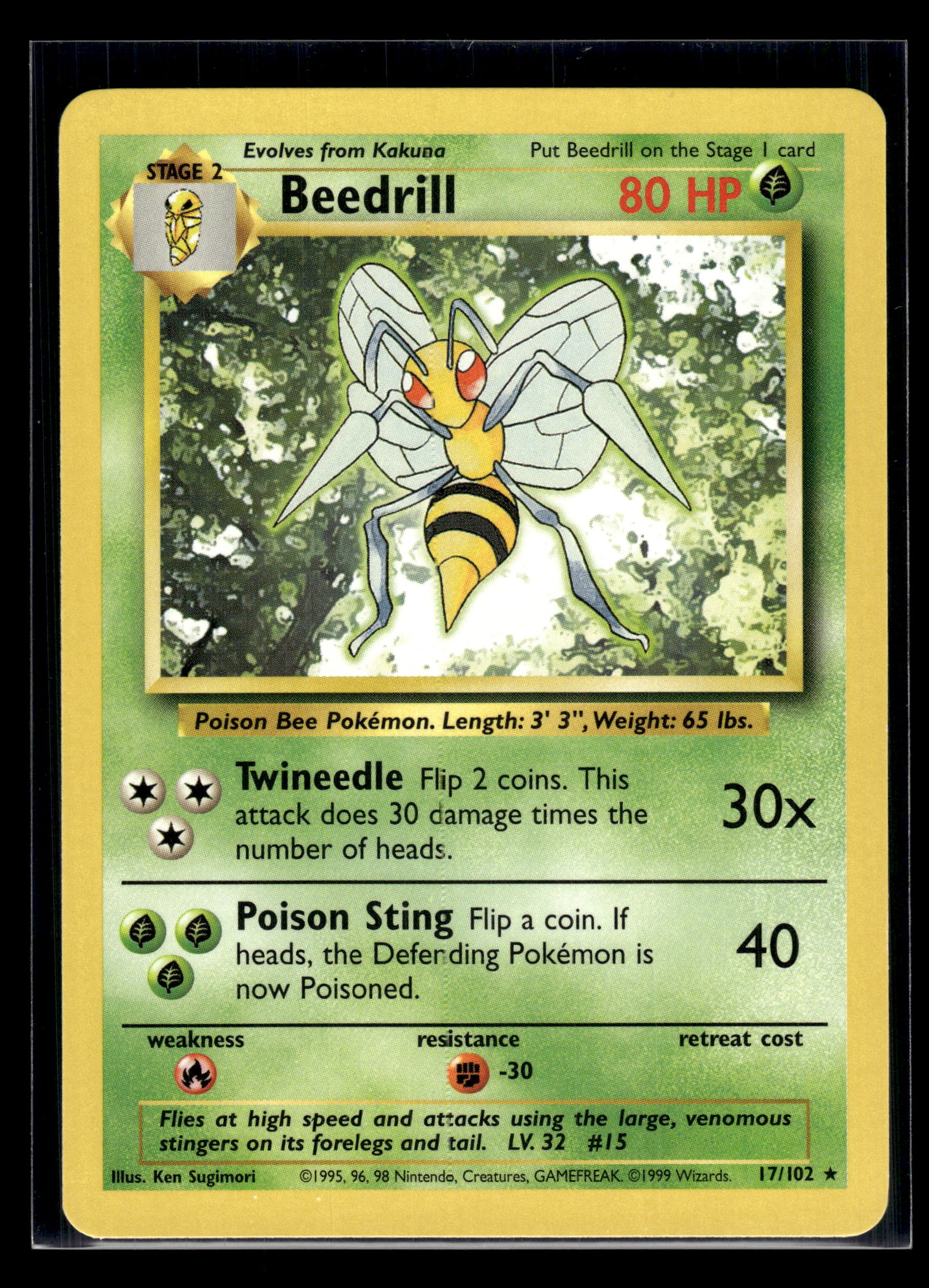 Beedrill #017/102 Base Set LP