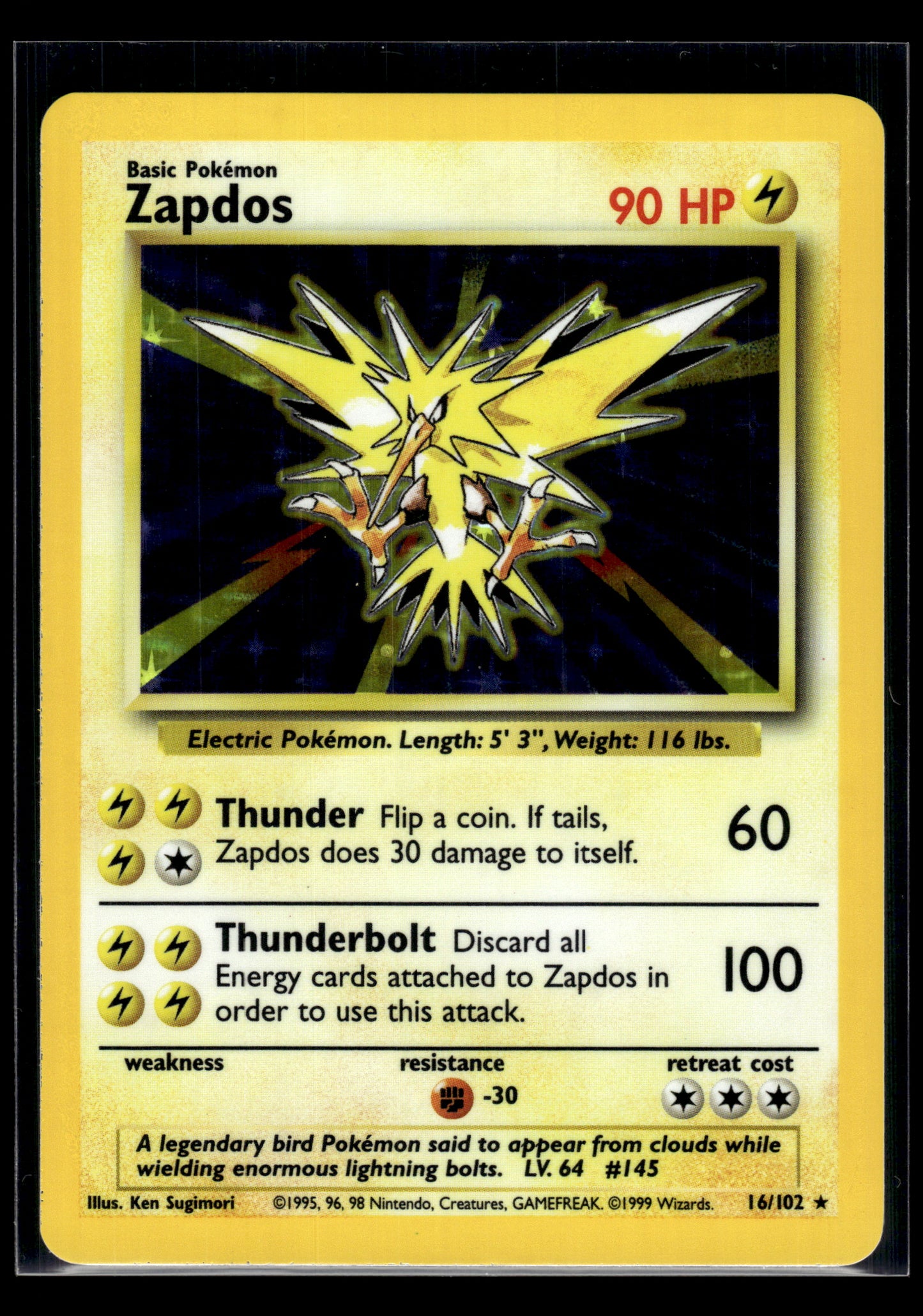 Zapdos #016/102 Base Set LP