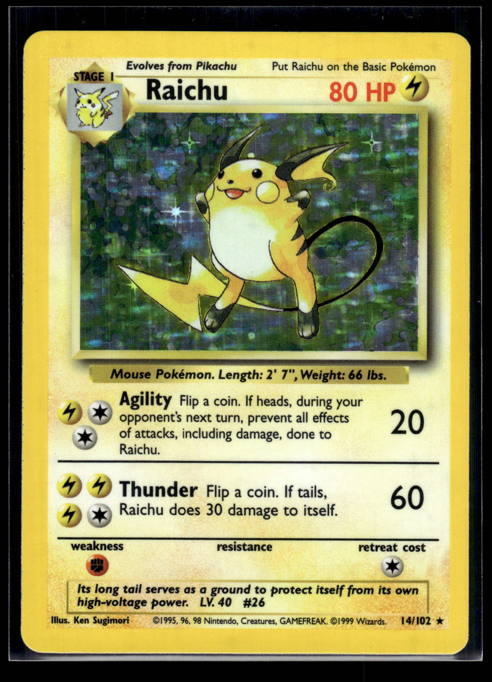 Raichu #014/102 Base Set LP – Ready Mark Cards