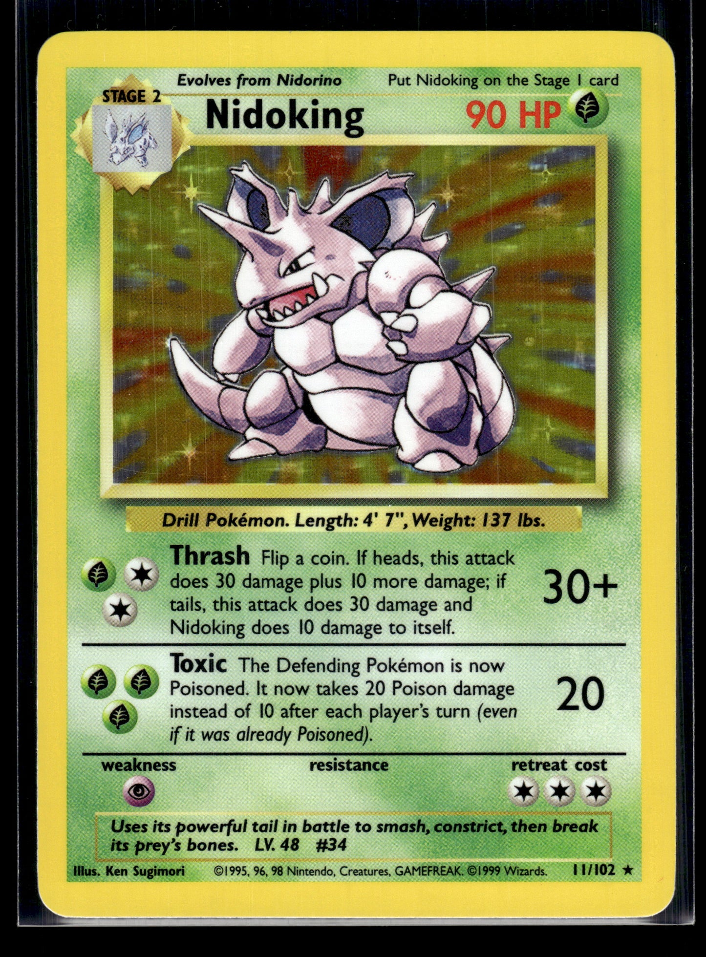 Nidoking #011/102 Base Set LP