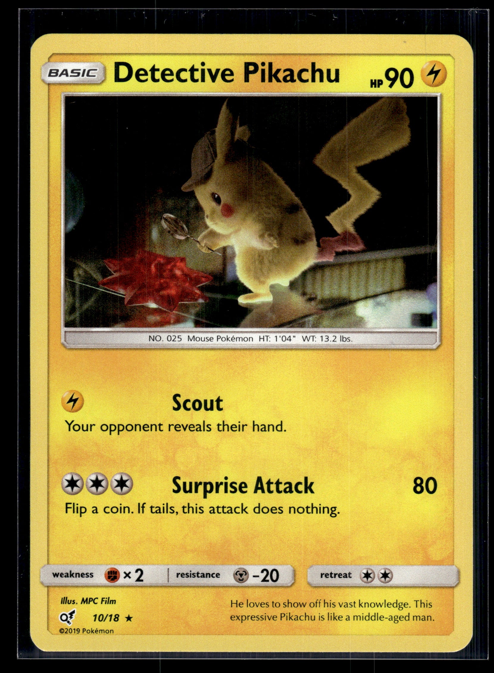 Detective Pikachu #10/18 Detective Pikachu LP