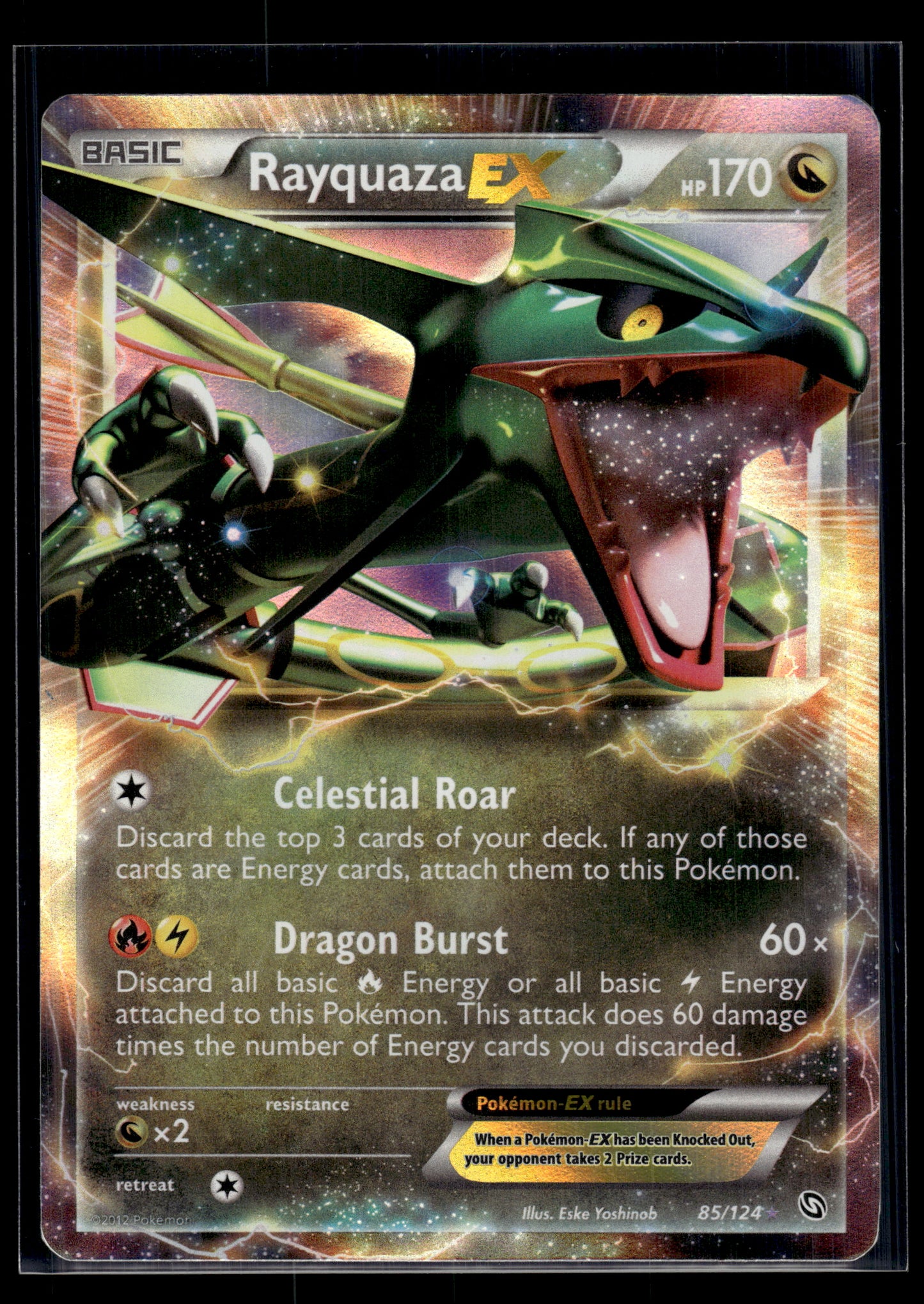 Rayquaza EX #85/124 Dragons Exalted LP
