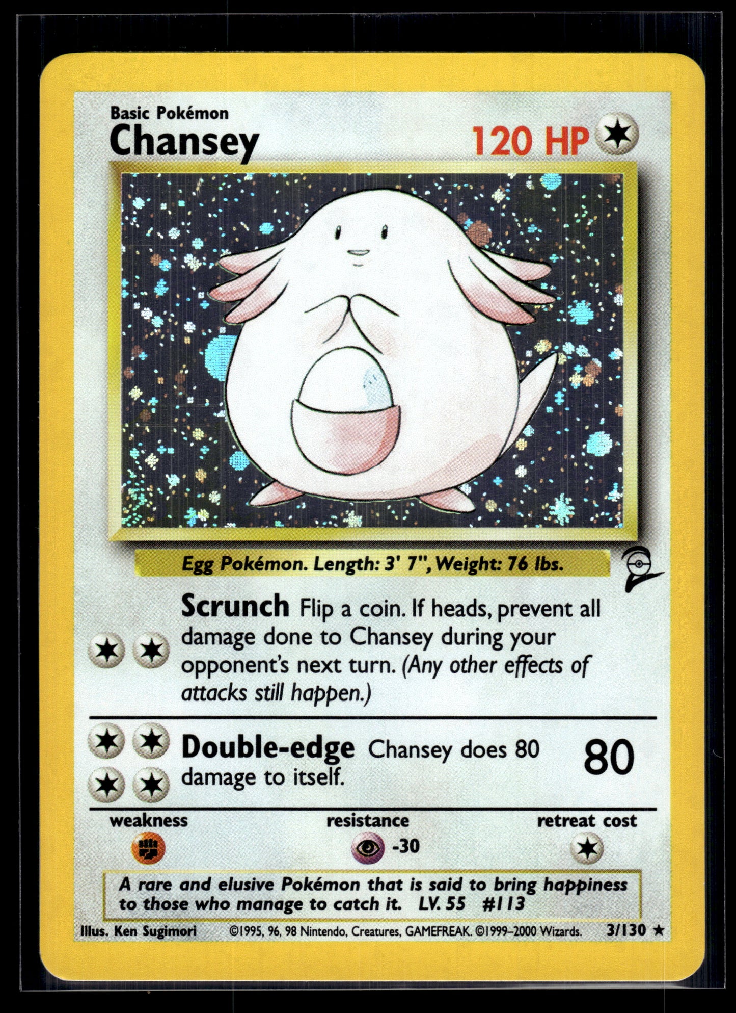 Chansey #003/130 Base Set 2 LP
