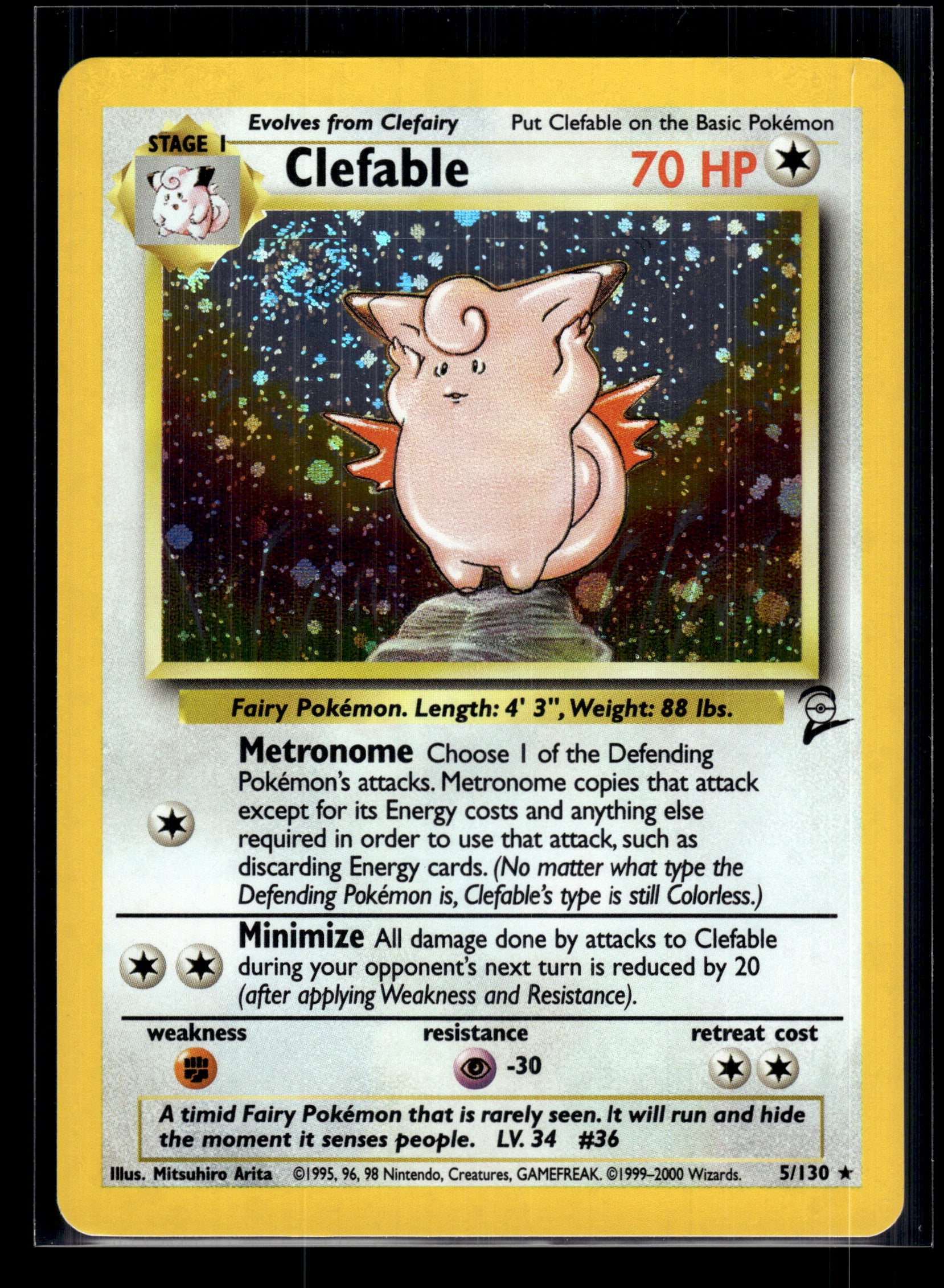 Clefable #005/130 Base Set 2 LP