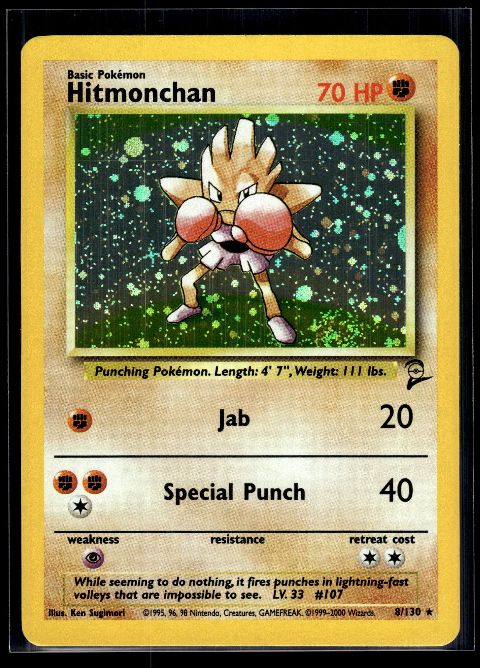 Hitmonchan #008/130 Base Set 2 LP