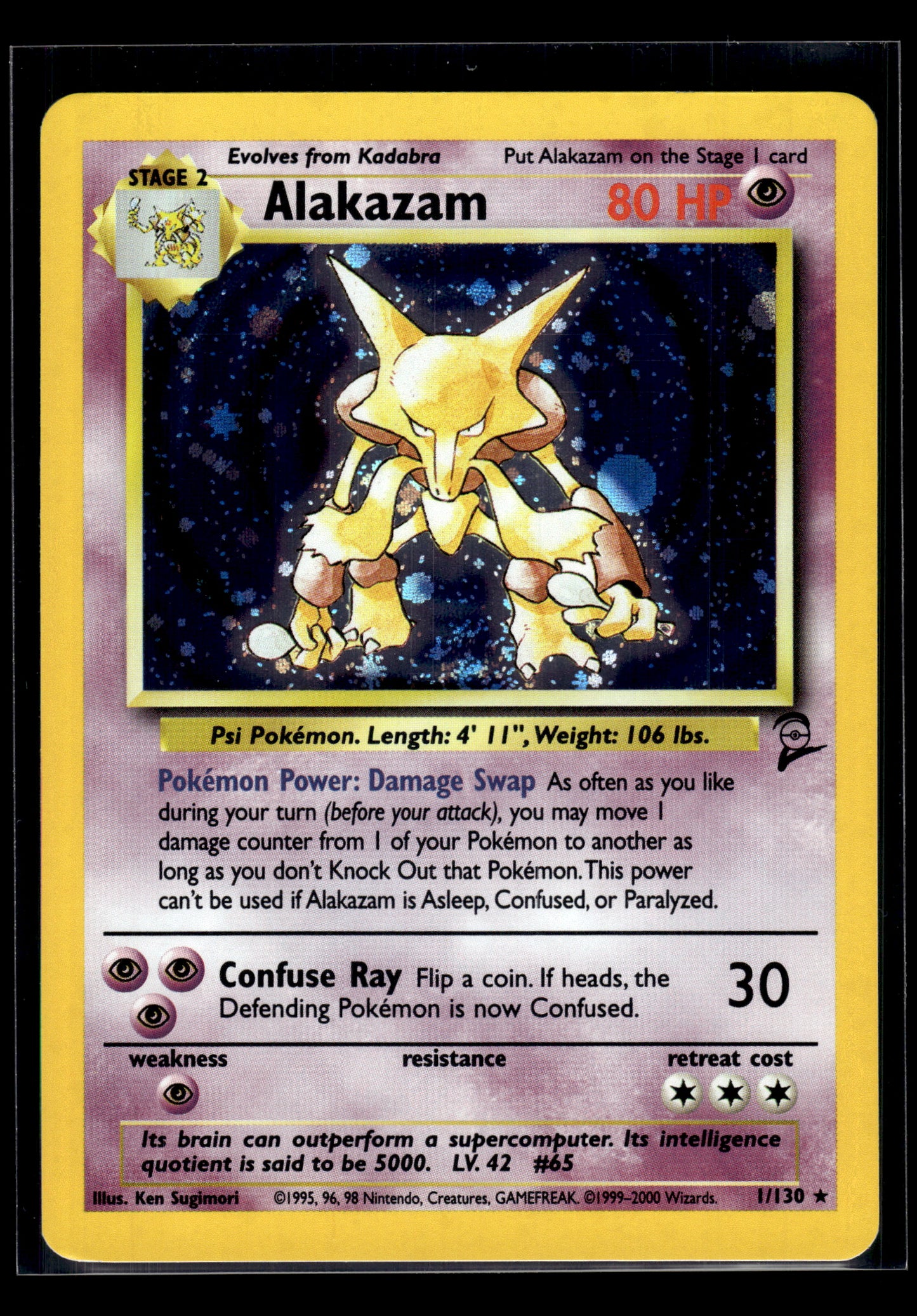 Alakazam #001/130 Base Set 2 LP