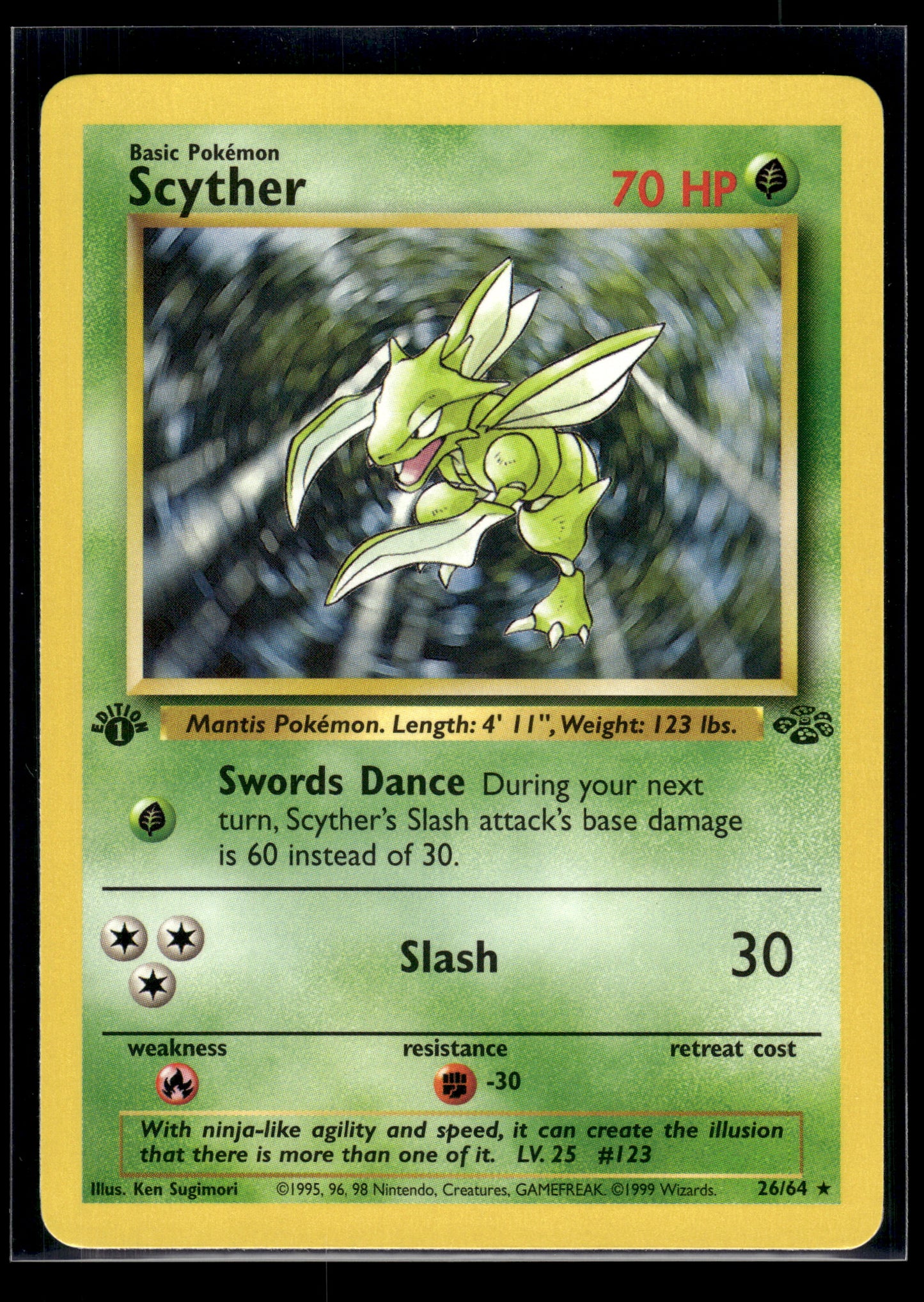 Scyther #26/64 1st Edition Jungle VLP