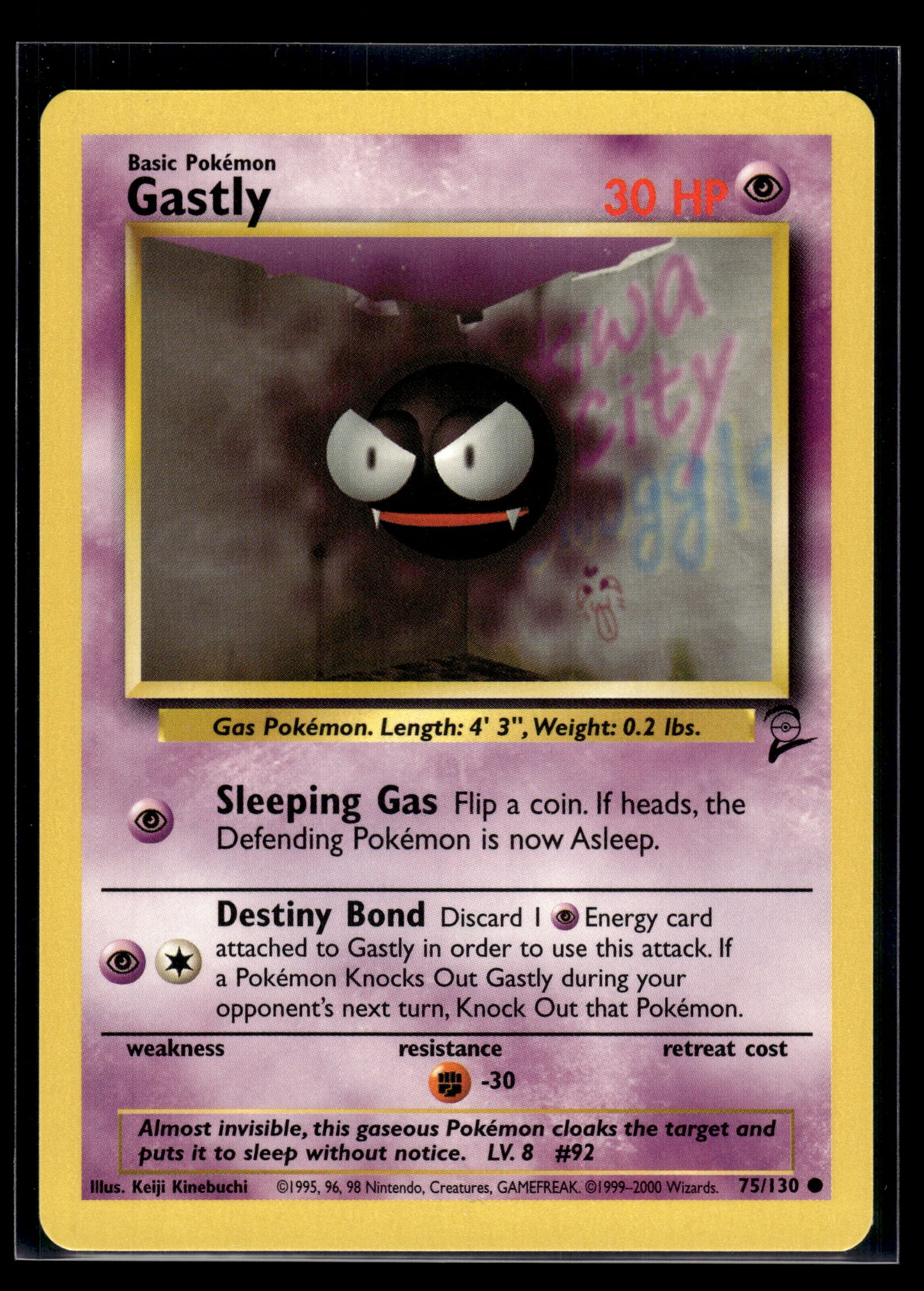 Gastly #075/130 Base Set 2 VLP