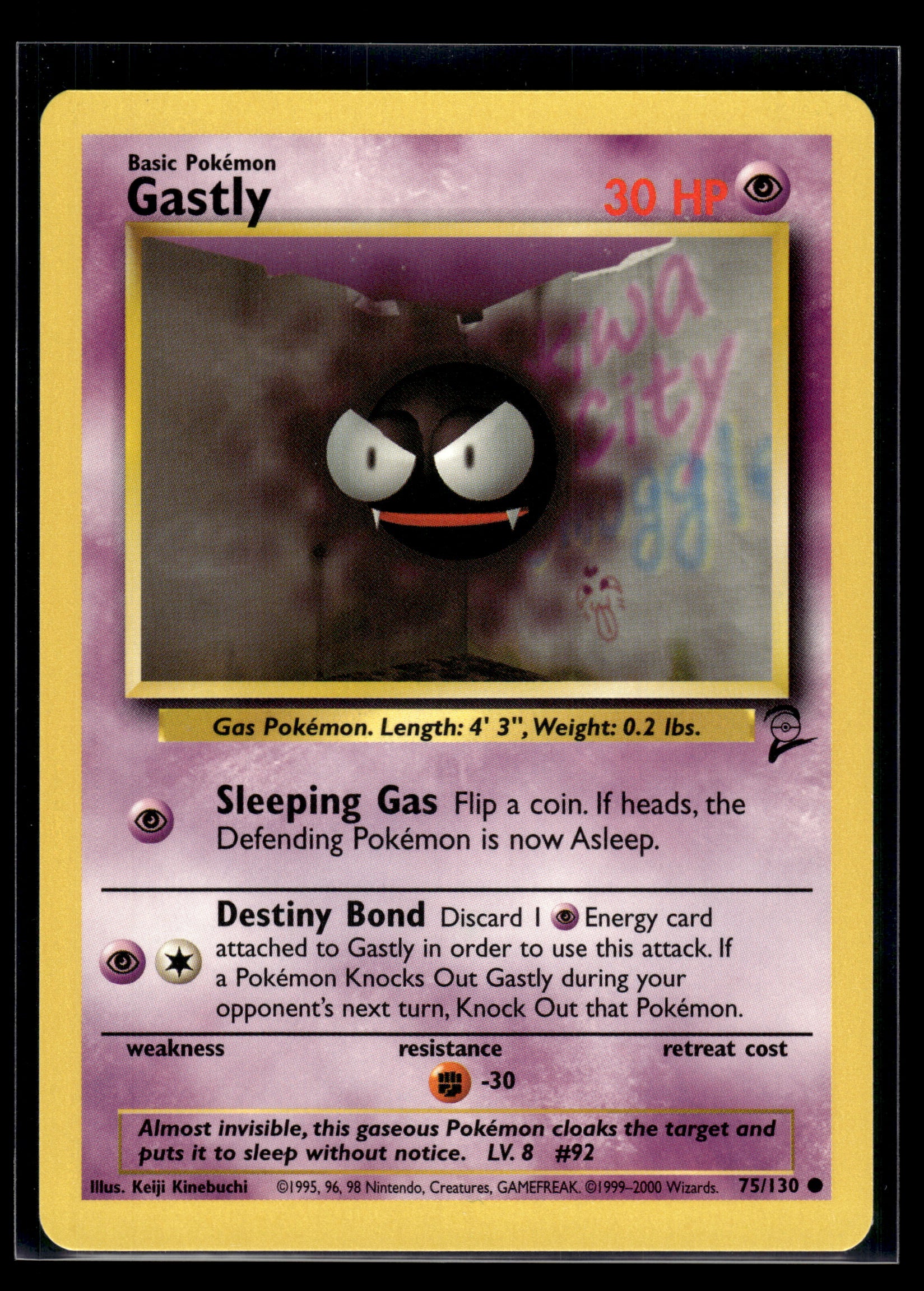 Gastly #075/130 Base Set 2 VLP
