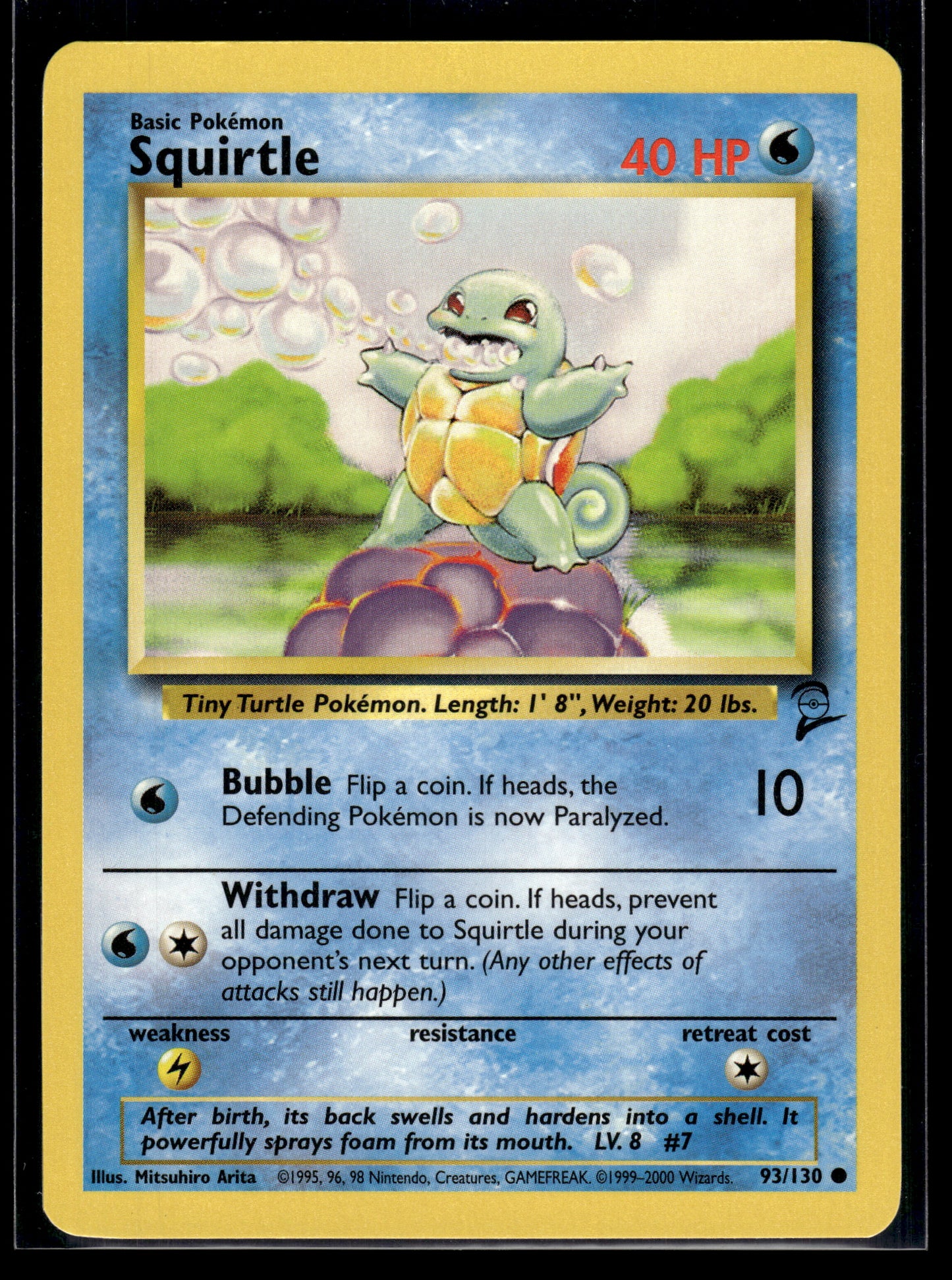 Squirtle #093/130 Base Set 2 VLP