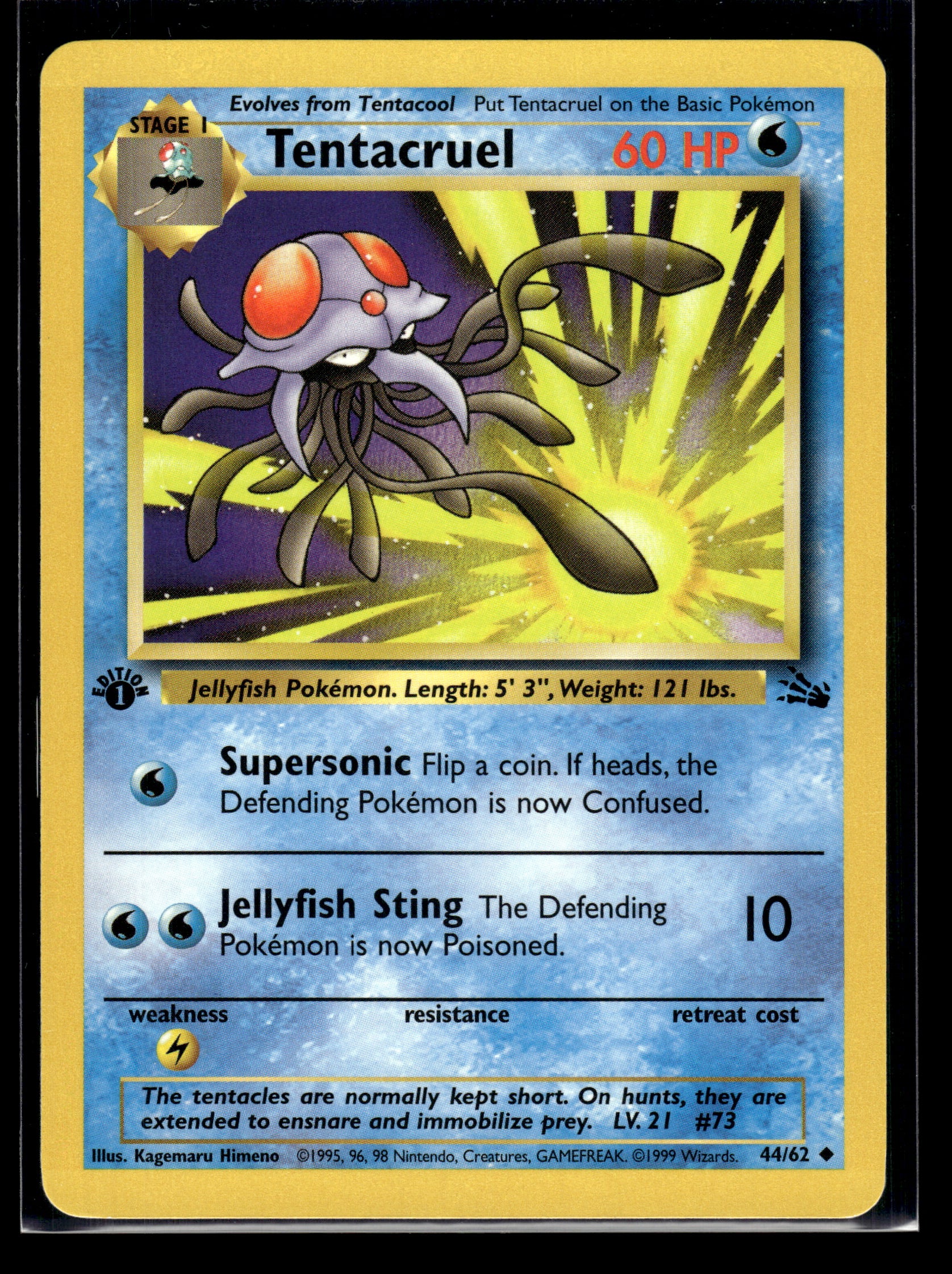 Tentacruel #44/62 1st Edition Fossil LP
