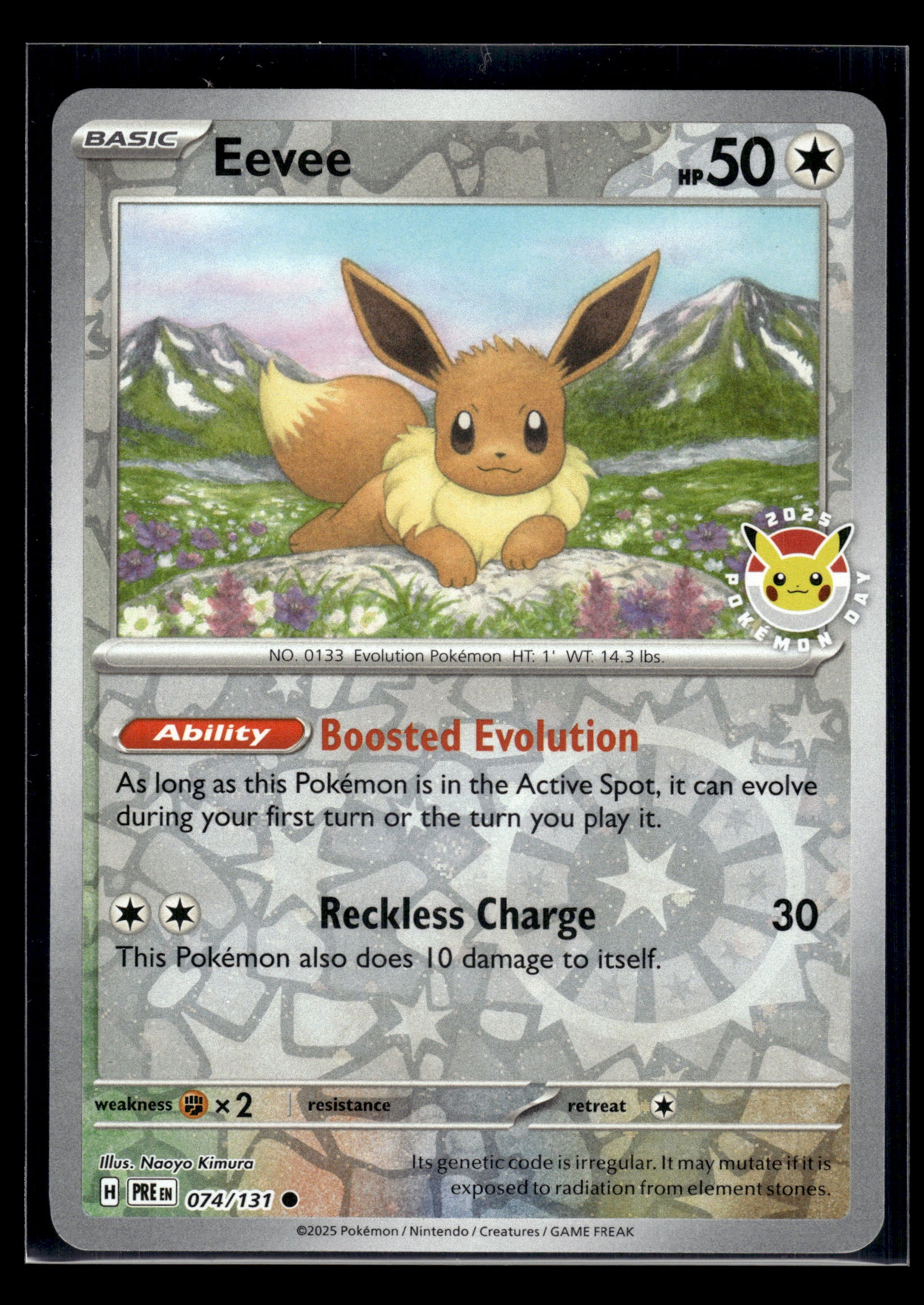 Eevee #074/131 Pokemon Day 2025 Prismatic Evolutions VLP