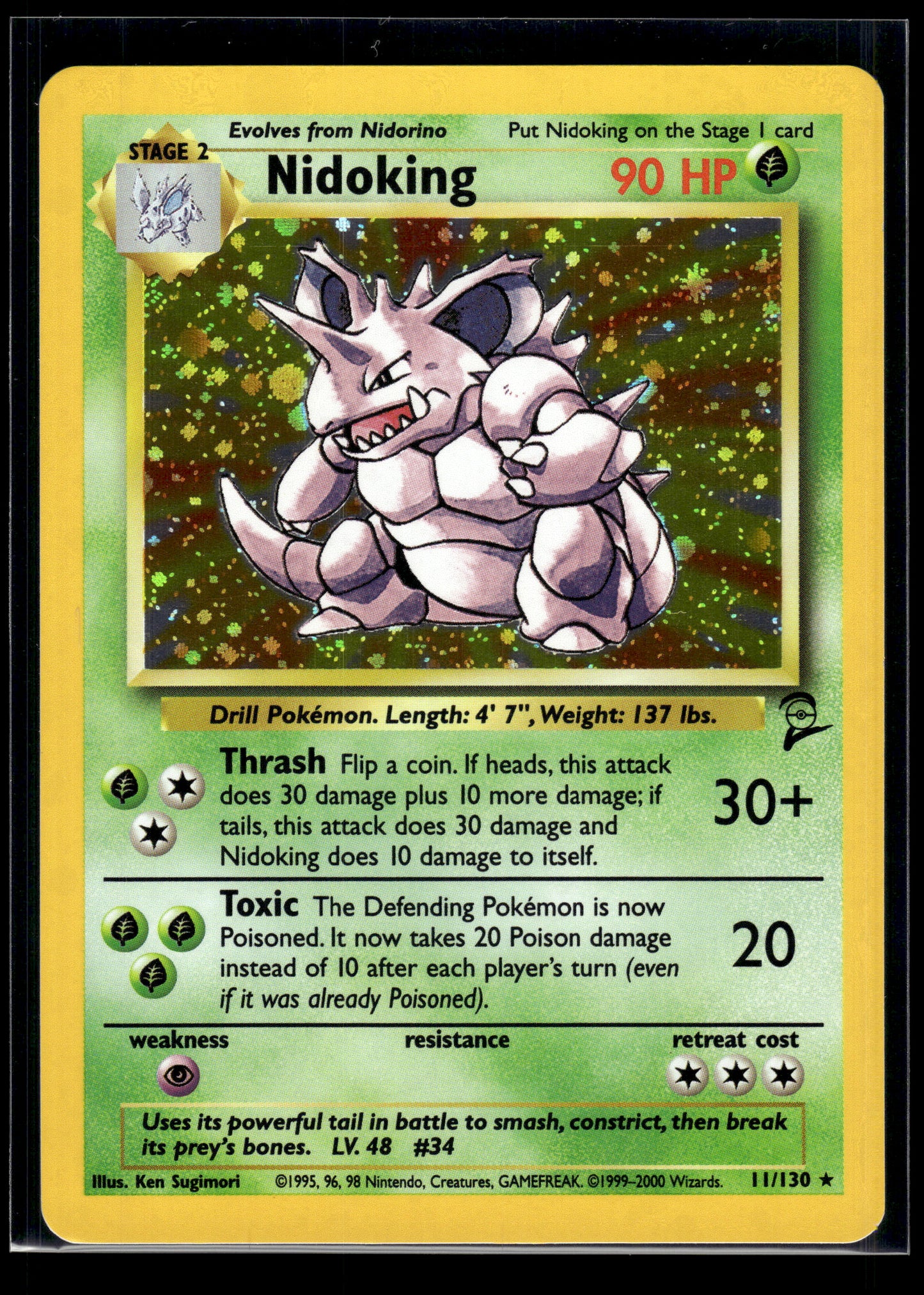 Nidoking #011/130 Base Set 2 LP