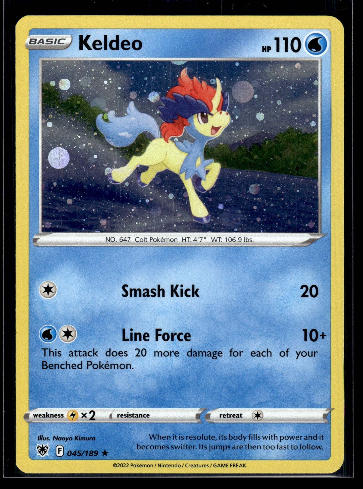 Keldeo #045/189 Cosmos Holo Astral Radiance LP