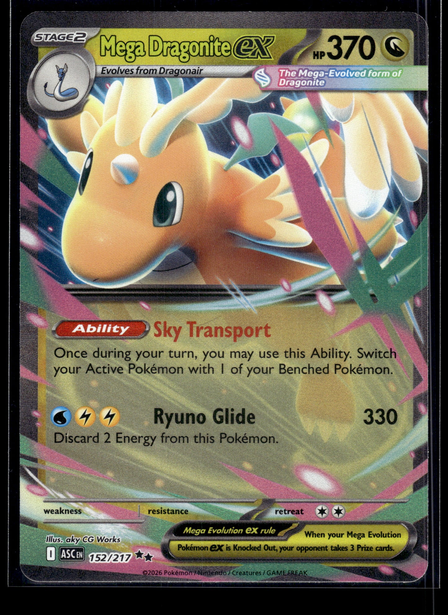 Mega Dragonite ex #152/217 Ascended Heroes NM
