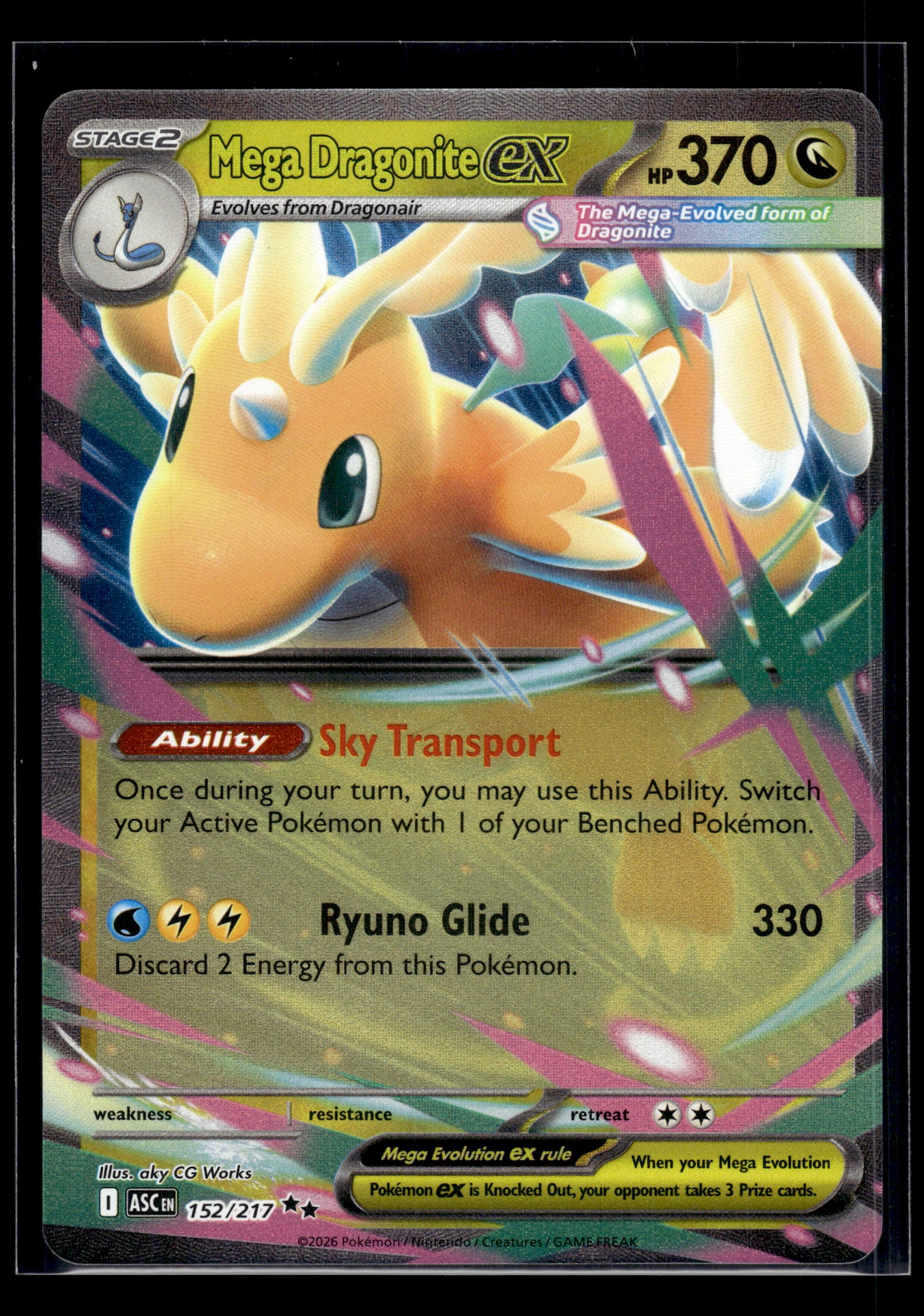 Mega Dragonite ex #152/217 Ascended Heroes NM