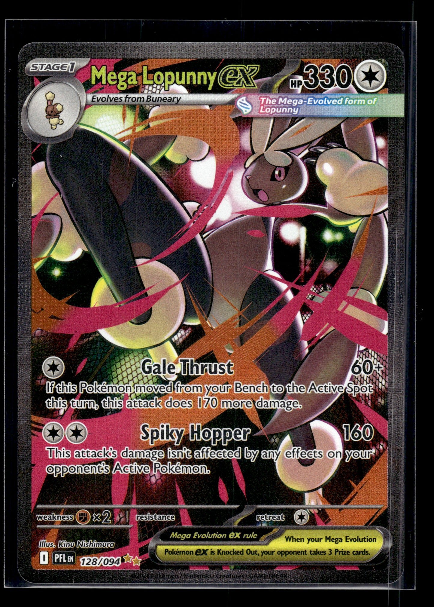 Mega Lopunny ex #128/094 Phantasmal Flames NM