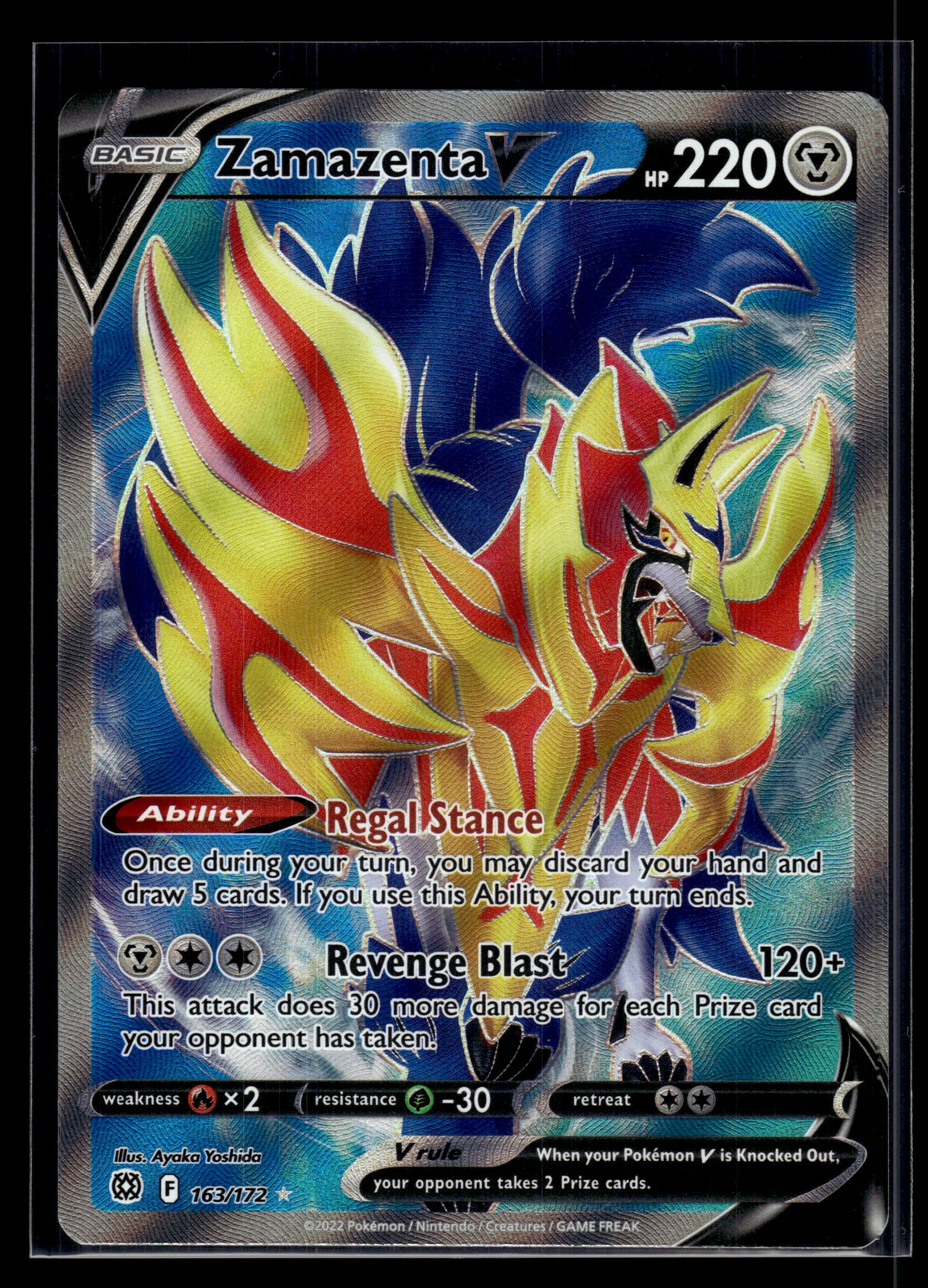 Zamazenta V (Full Art) #163/172 Brilliant Stars VLP