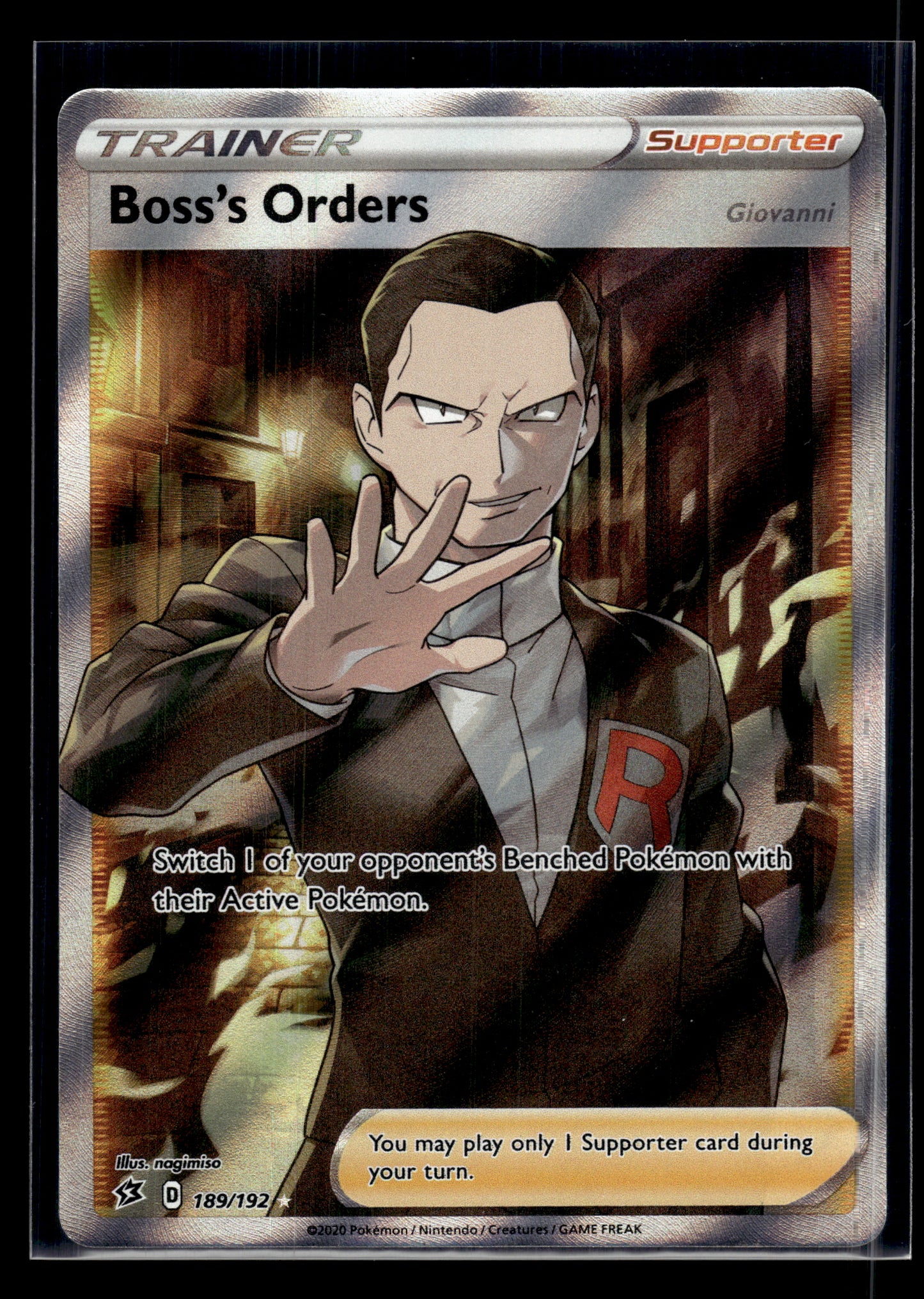 Boss's Orders (Full Art) #189/192 Rebel Clash NM