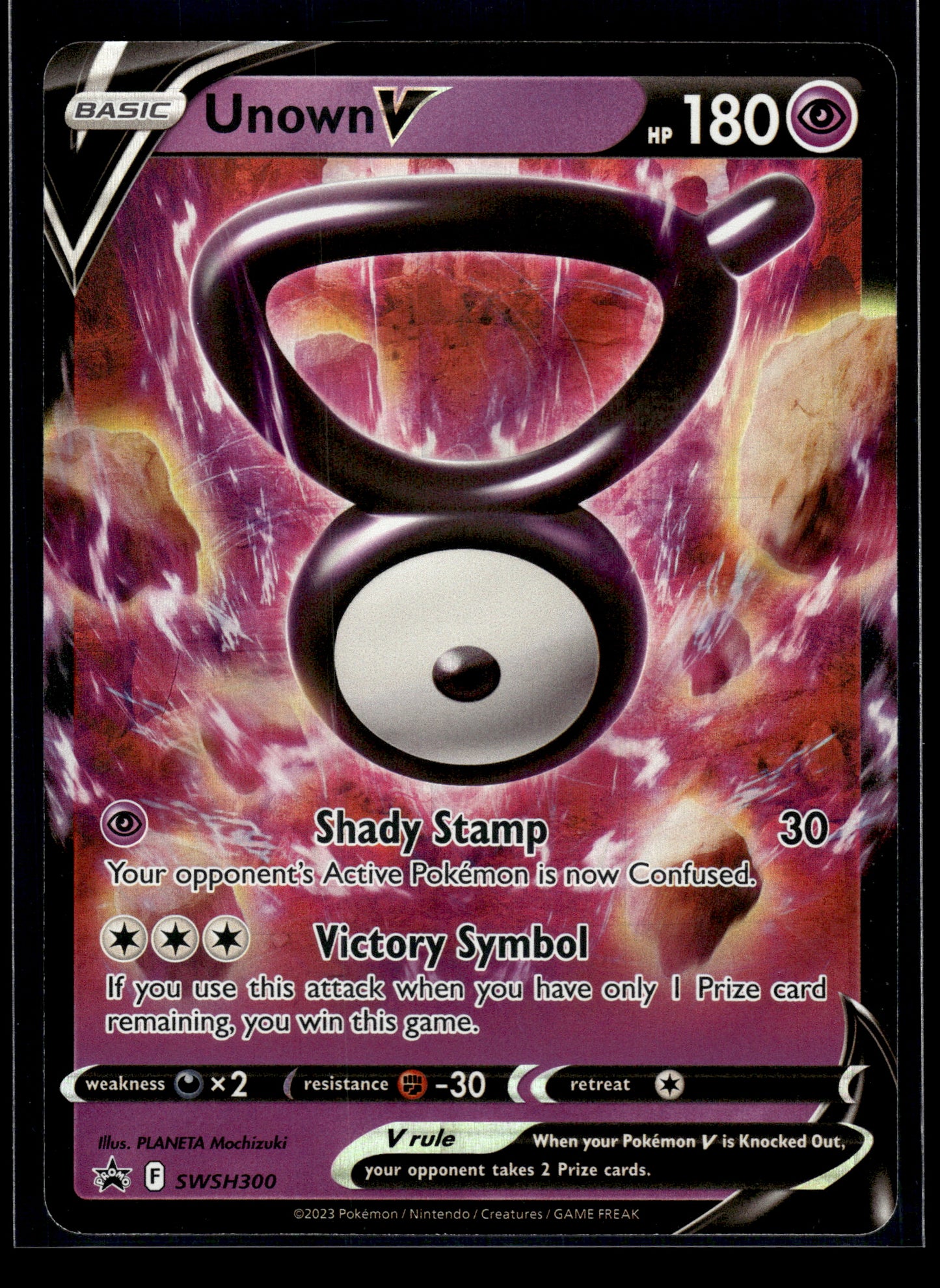 Unown V #SWSH300 Sword & Shield Promo Card LP