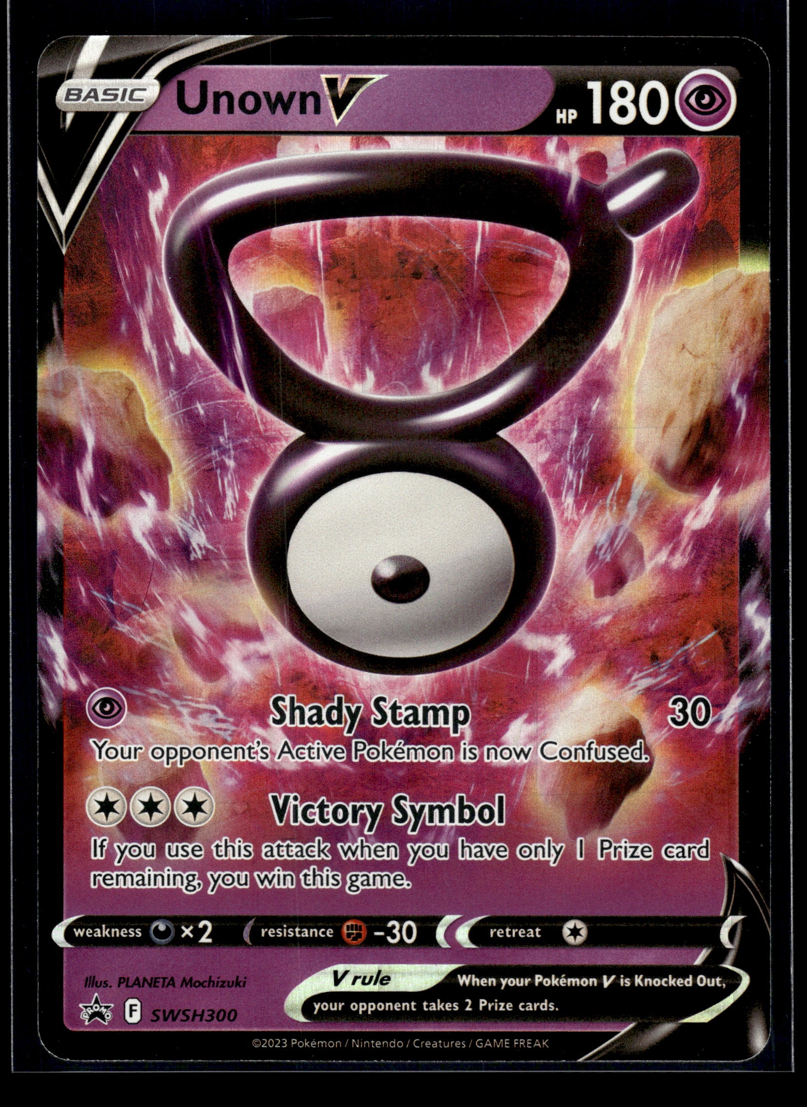 Unown V #SWSH300 Sword & Shield Promo Card LP