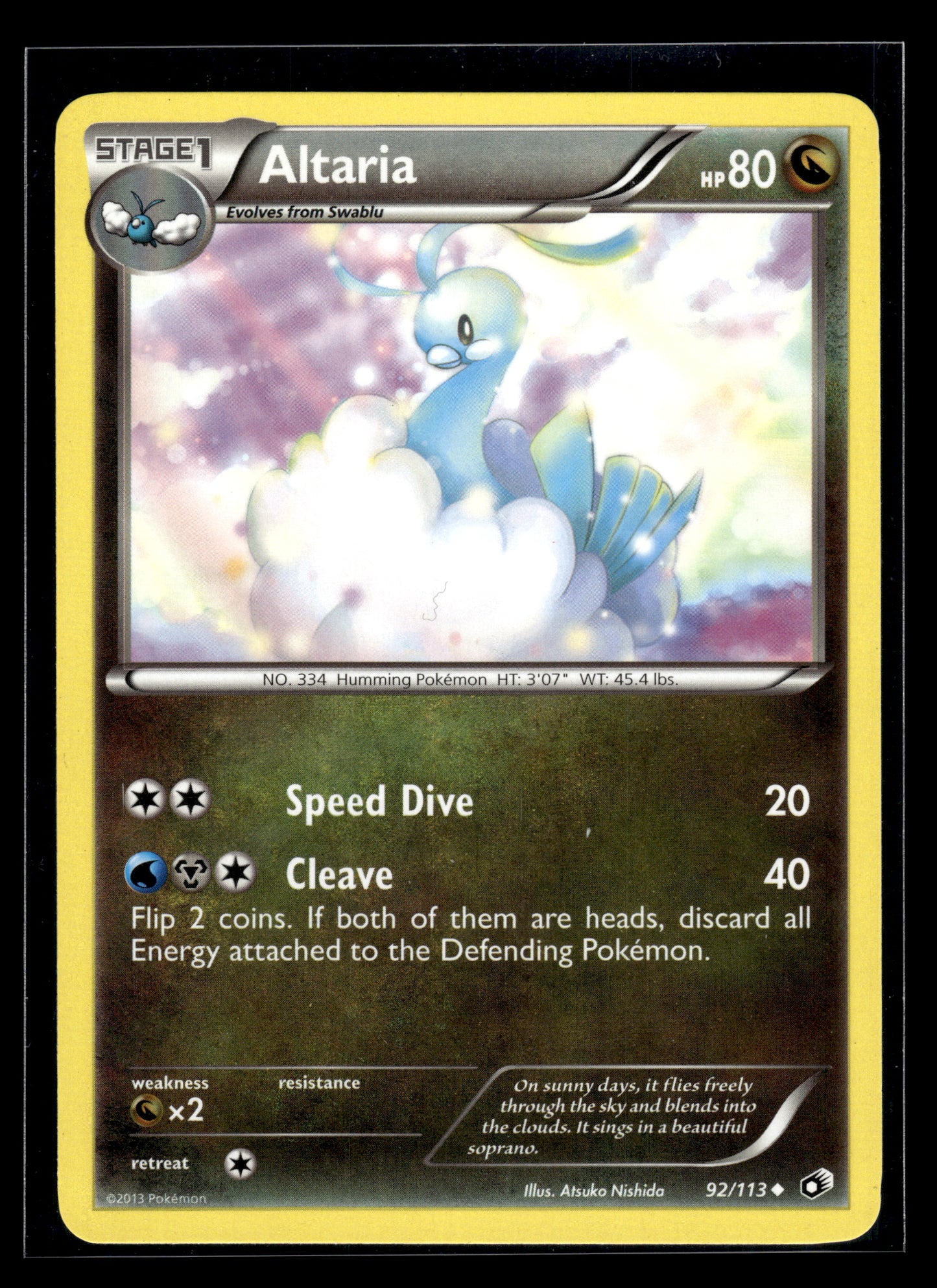 Altaria #92/113 Legendary Treasures LP