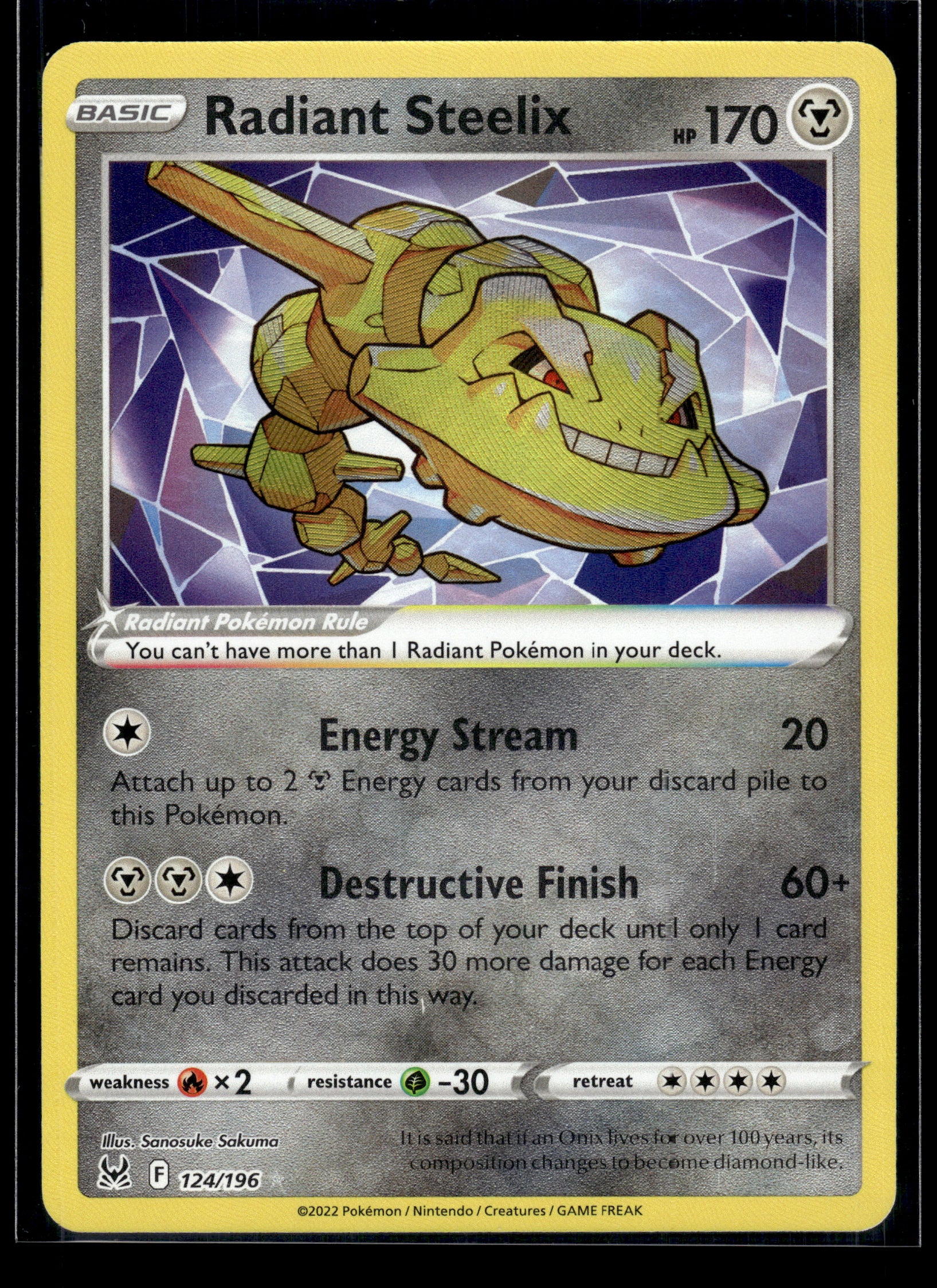 Radiant Steelix #124/196 Lost Origin NM
