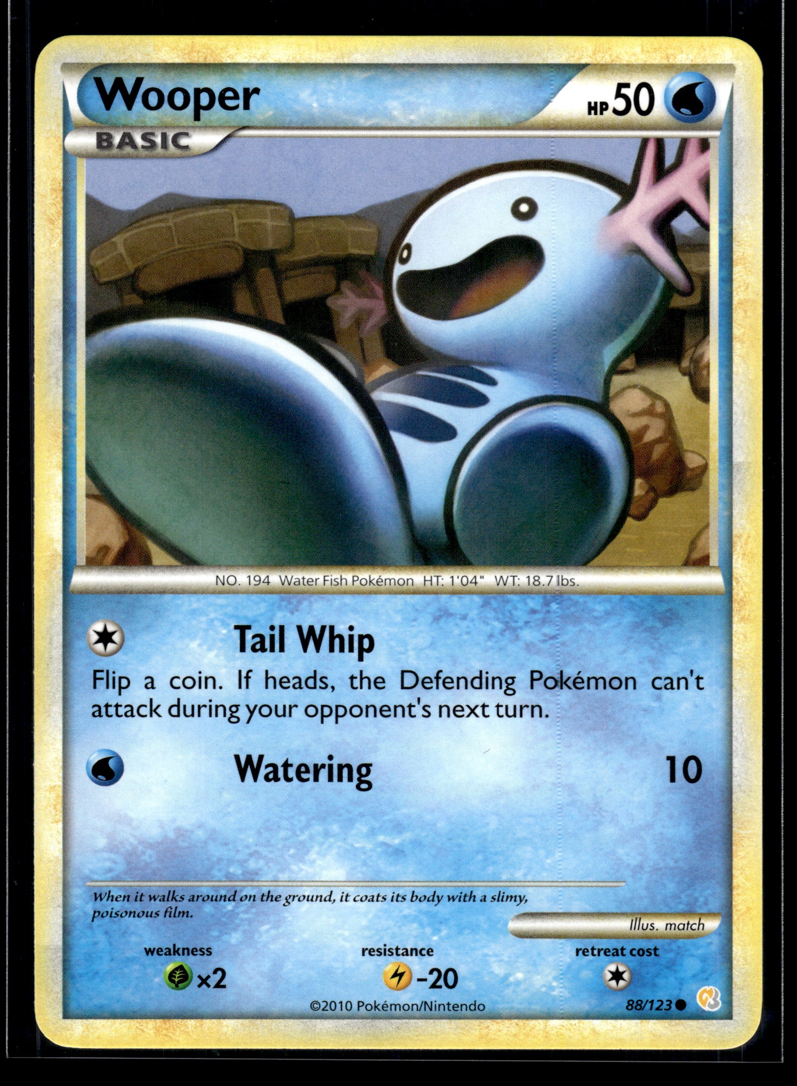 Wooper #88/123 HeartGold SoulSilver LP