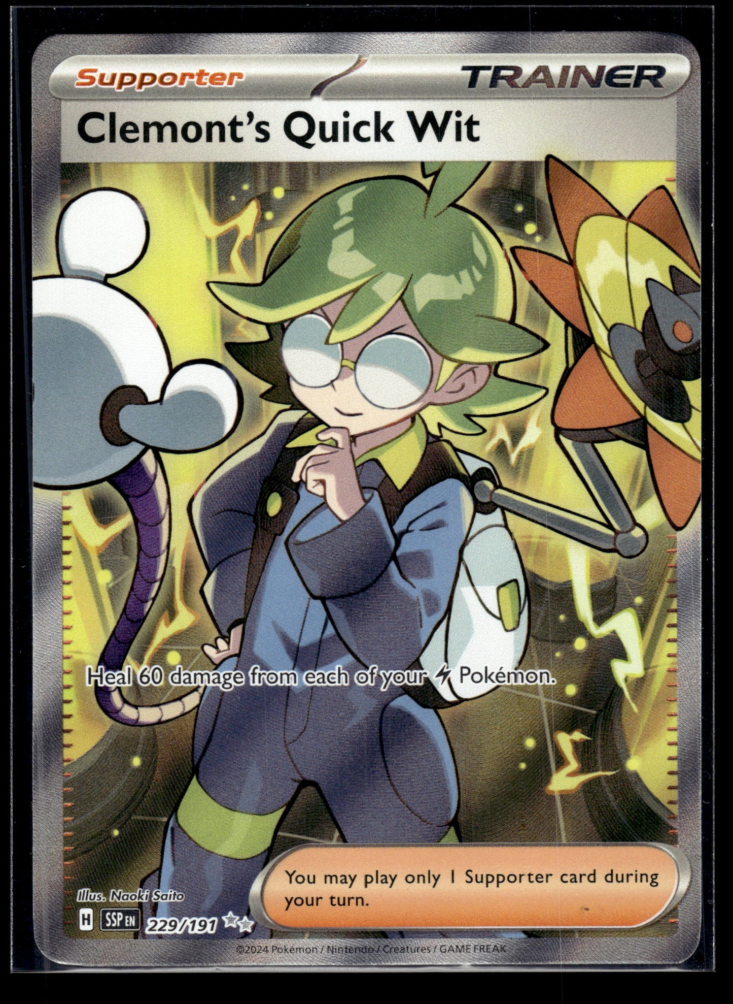 Clemont's Quick Wit #229/191 Surging Sparks VLP