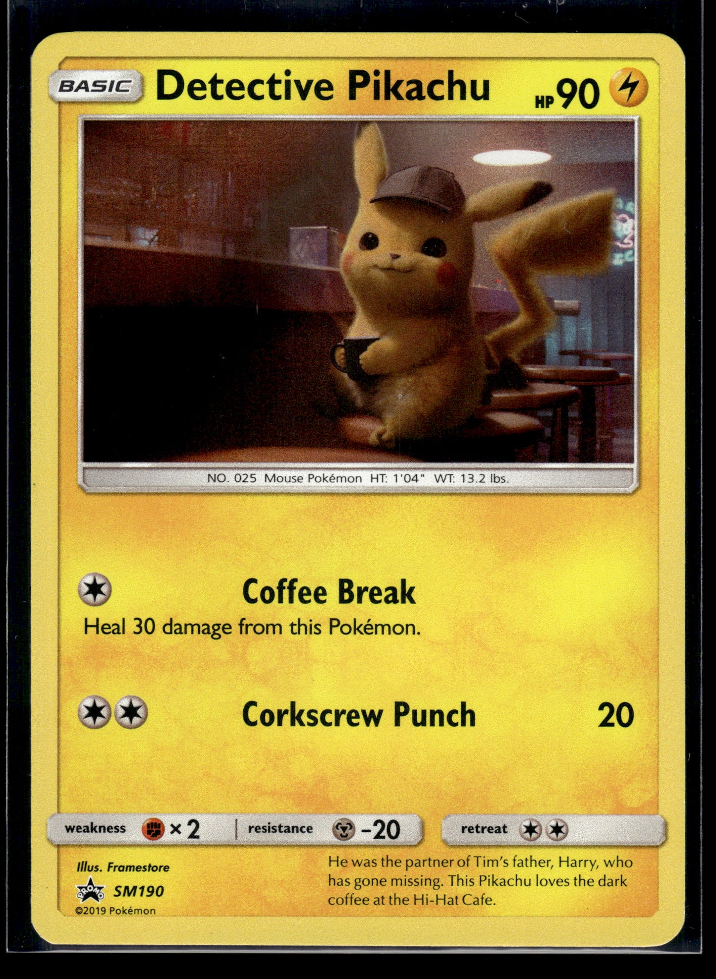 Detective Pikachu #SM190 Sun & Moon Promo LP