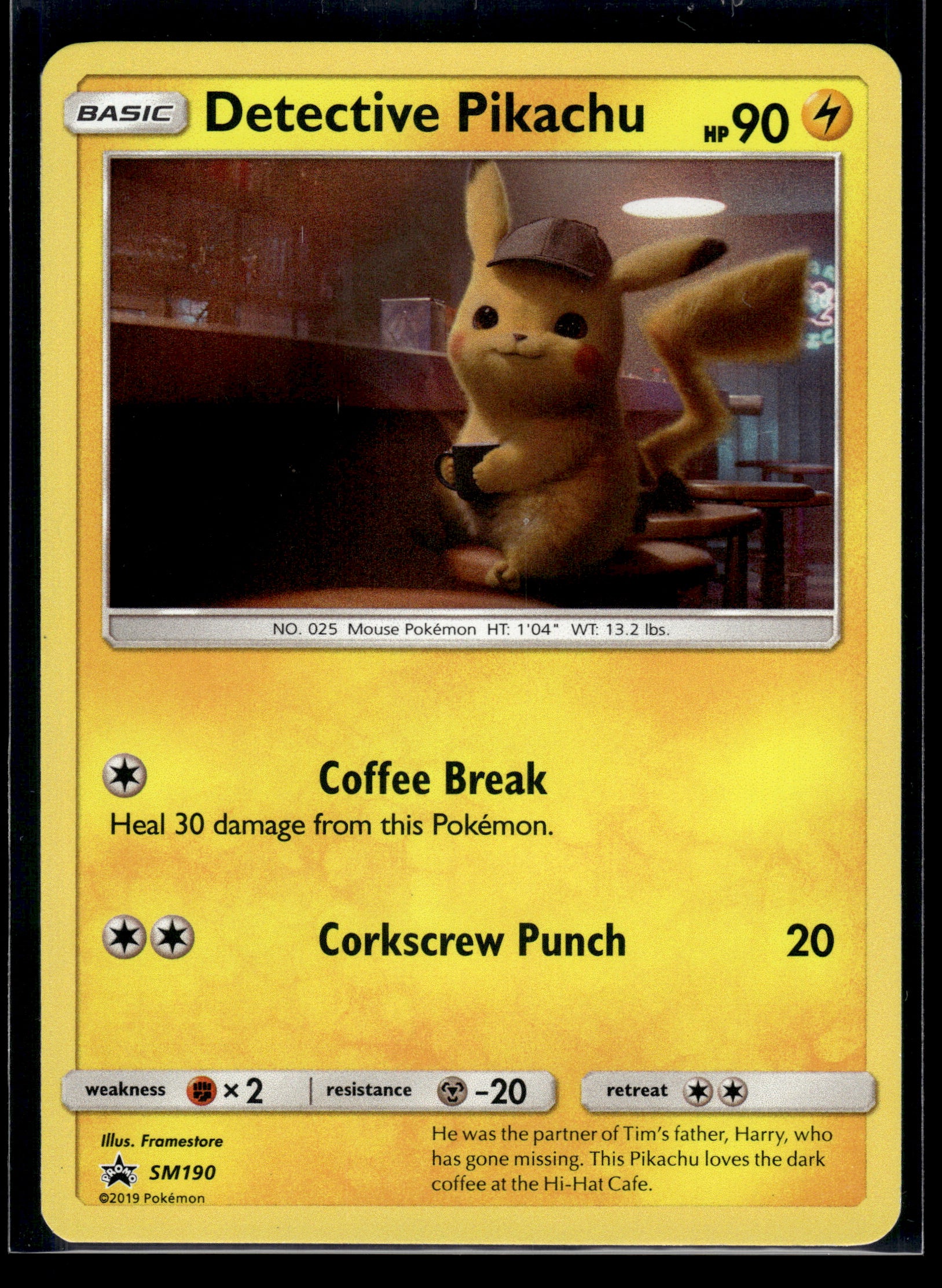Detective Pikachu #SM190 Sun & Moon Promo LP