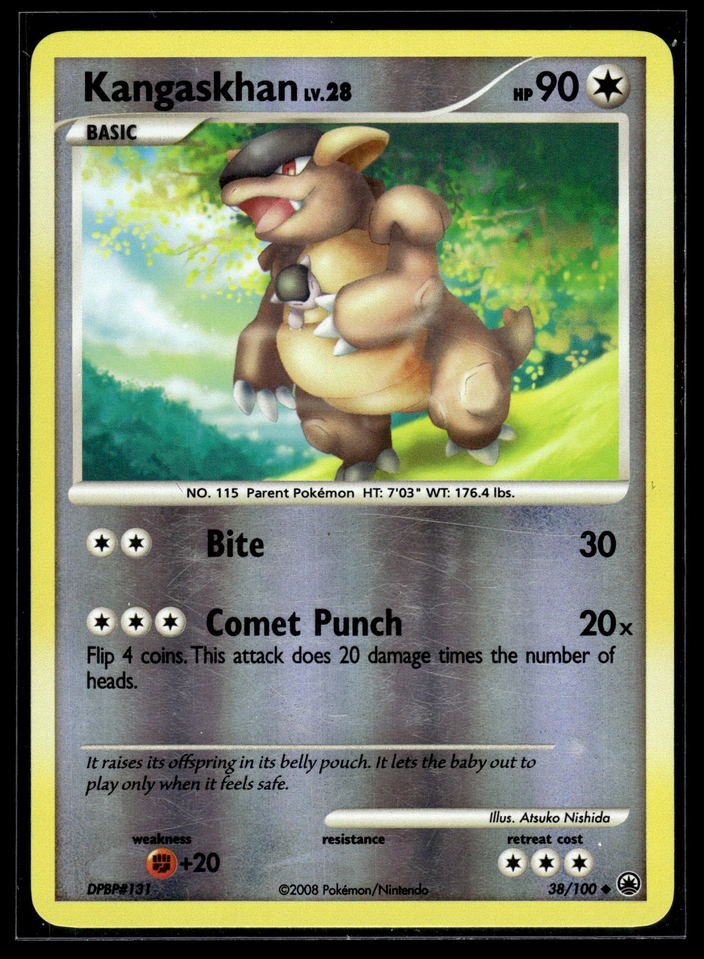 Kangaskhan #38/100 Reverse Holo Majestic Dawn MP