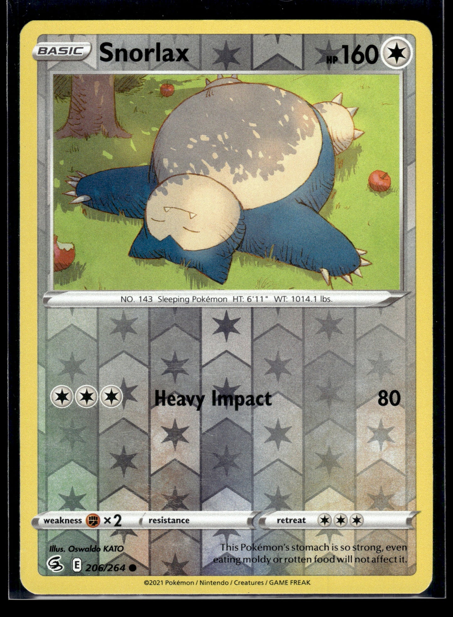 Snorlax #206/264 Reverse Holo Fusion Strike LP