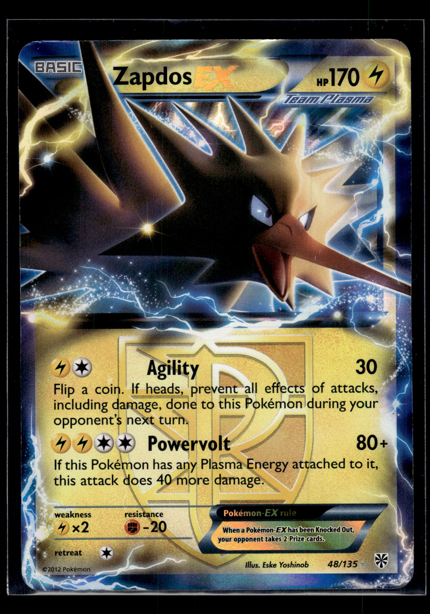Zapdos EX (Team Plasma) #48/135 Plasma Storm MP