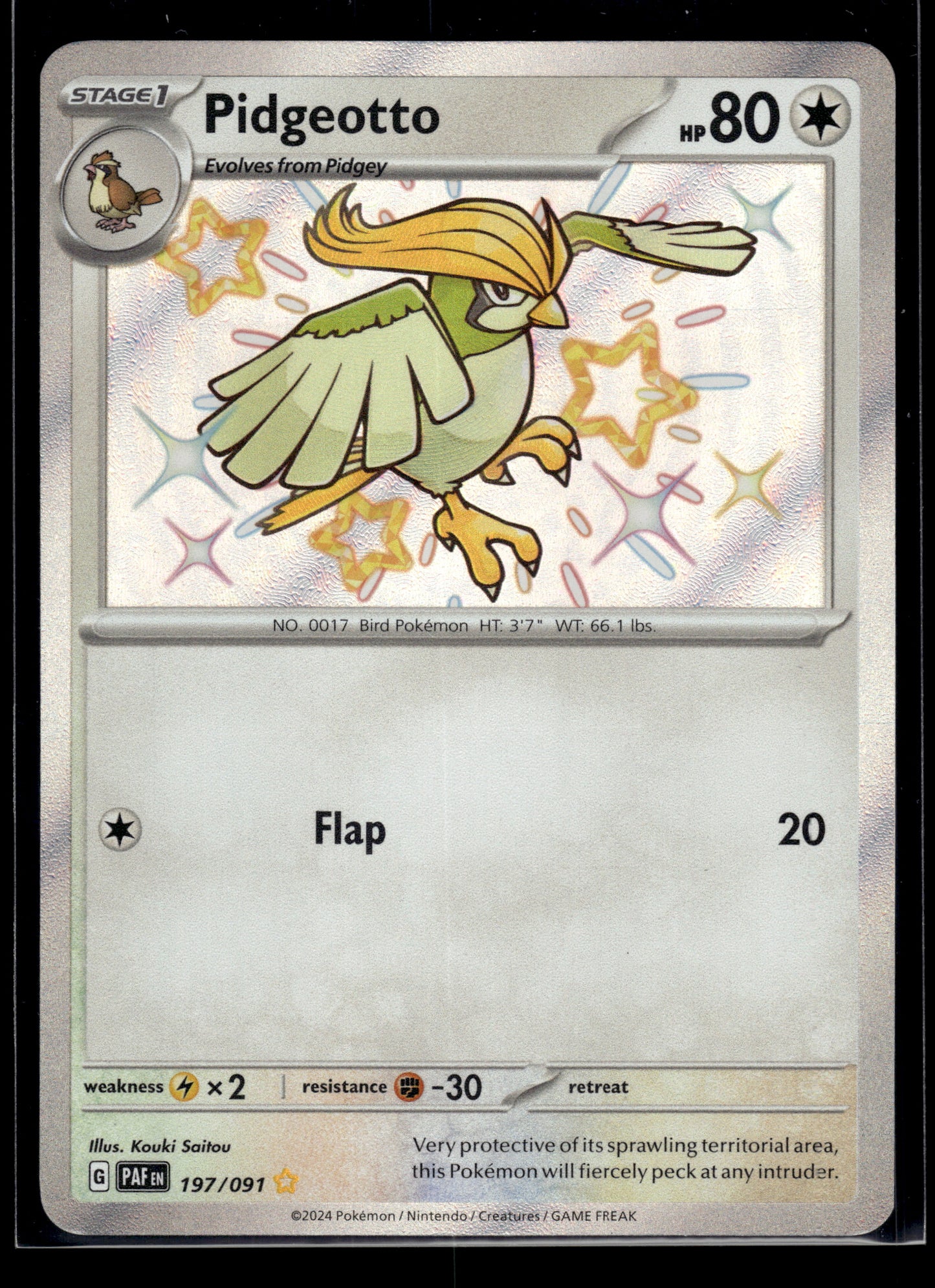 Pidgeotto #197/091 Paldean Fates VLP