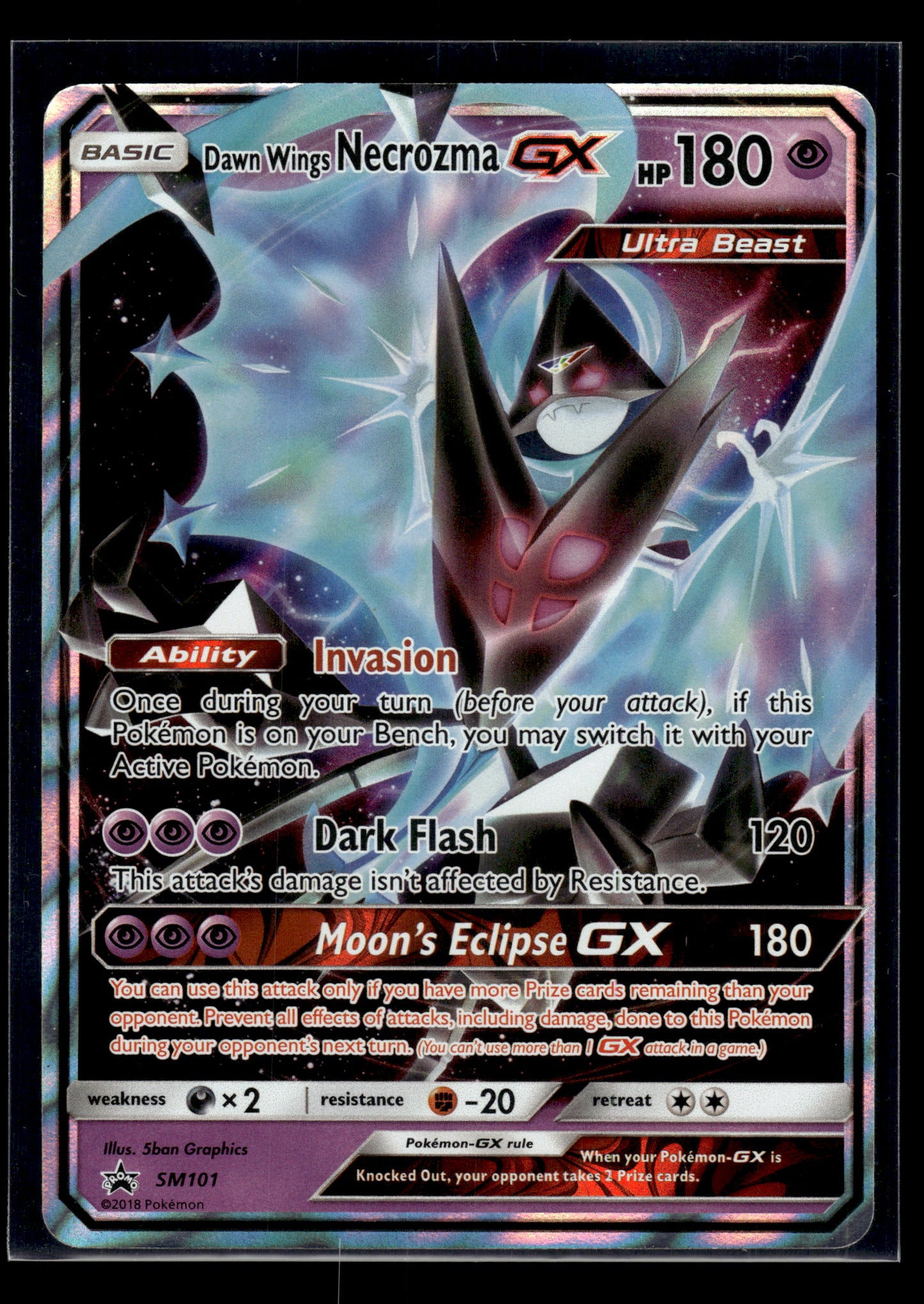 Dawn Wings Necrozma GX #SM101 Sun & Moon Promo LP