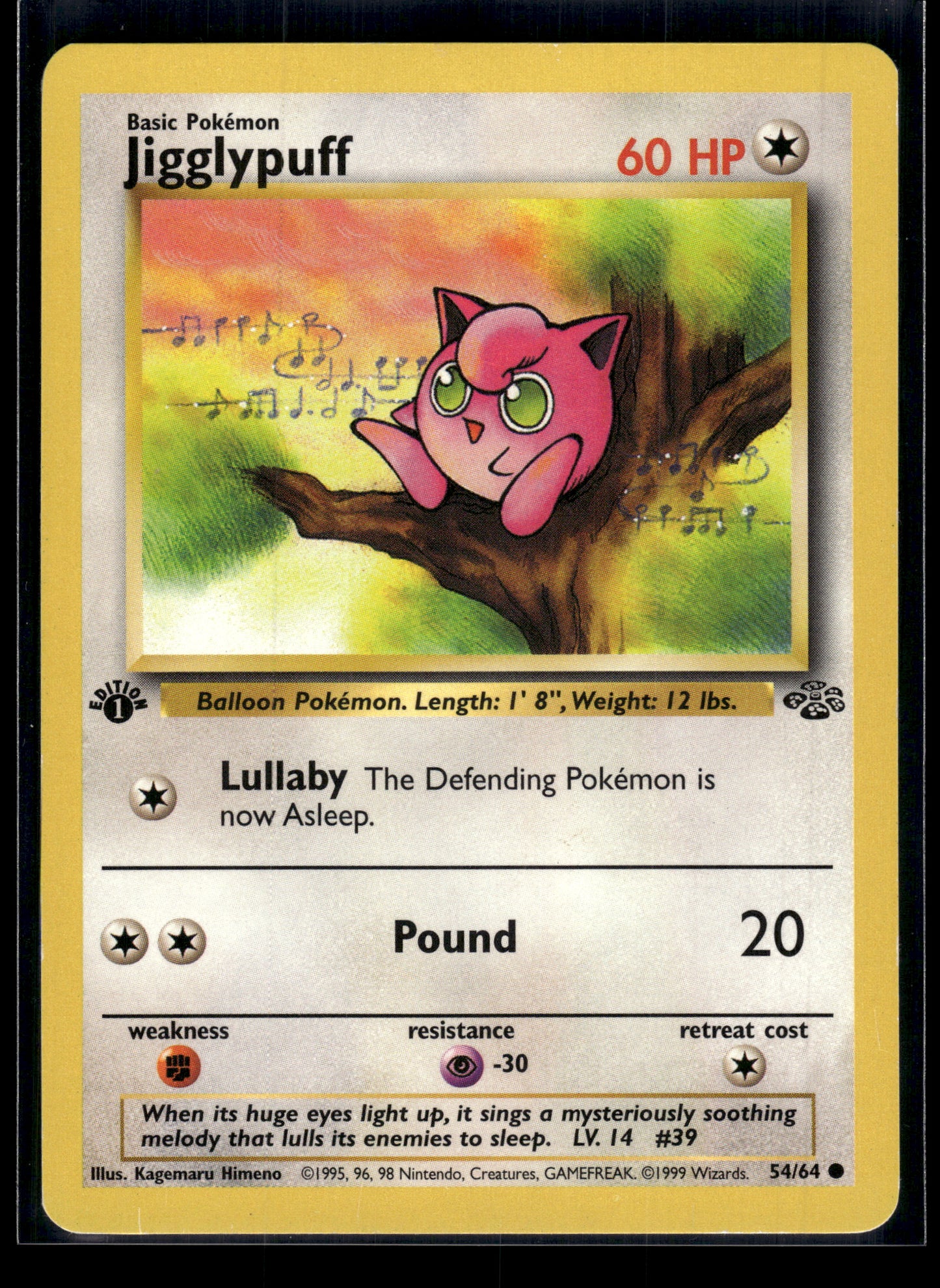 Jigglypuff #54/64 1st Edition Jungle LP