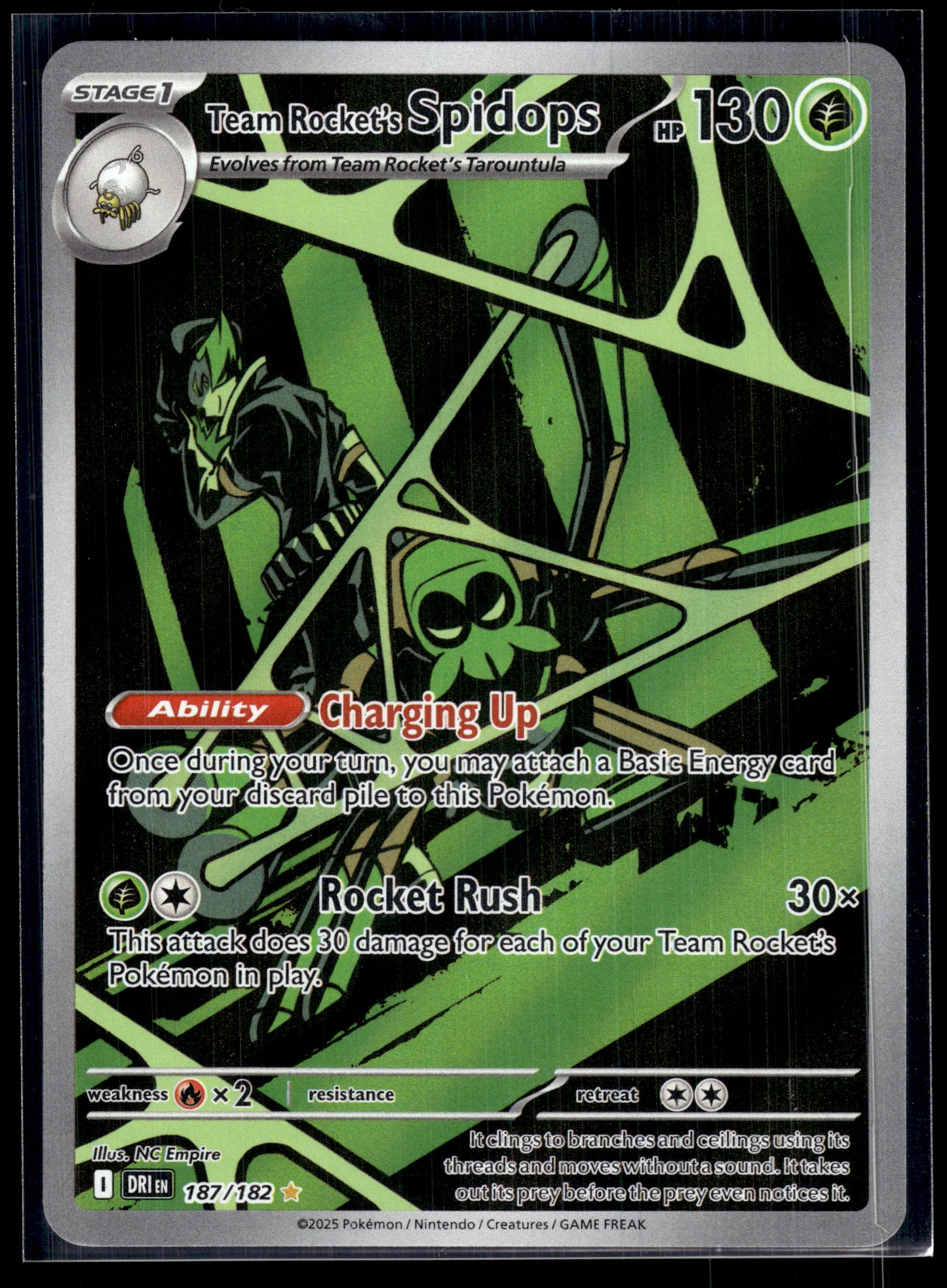 Team Rocket's Spidops #187/182 Destined Rivals VLP
