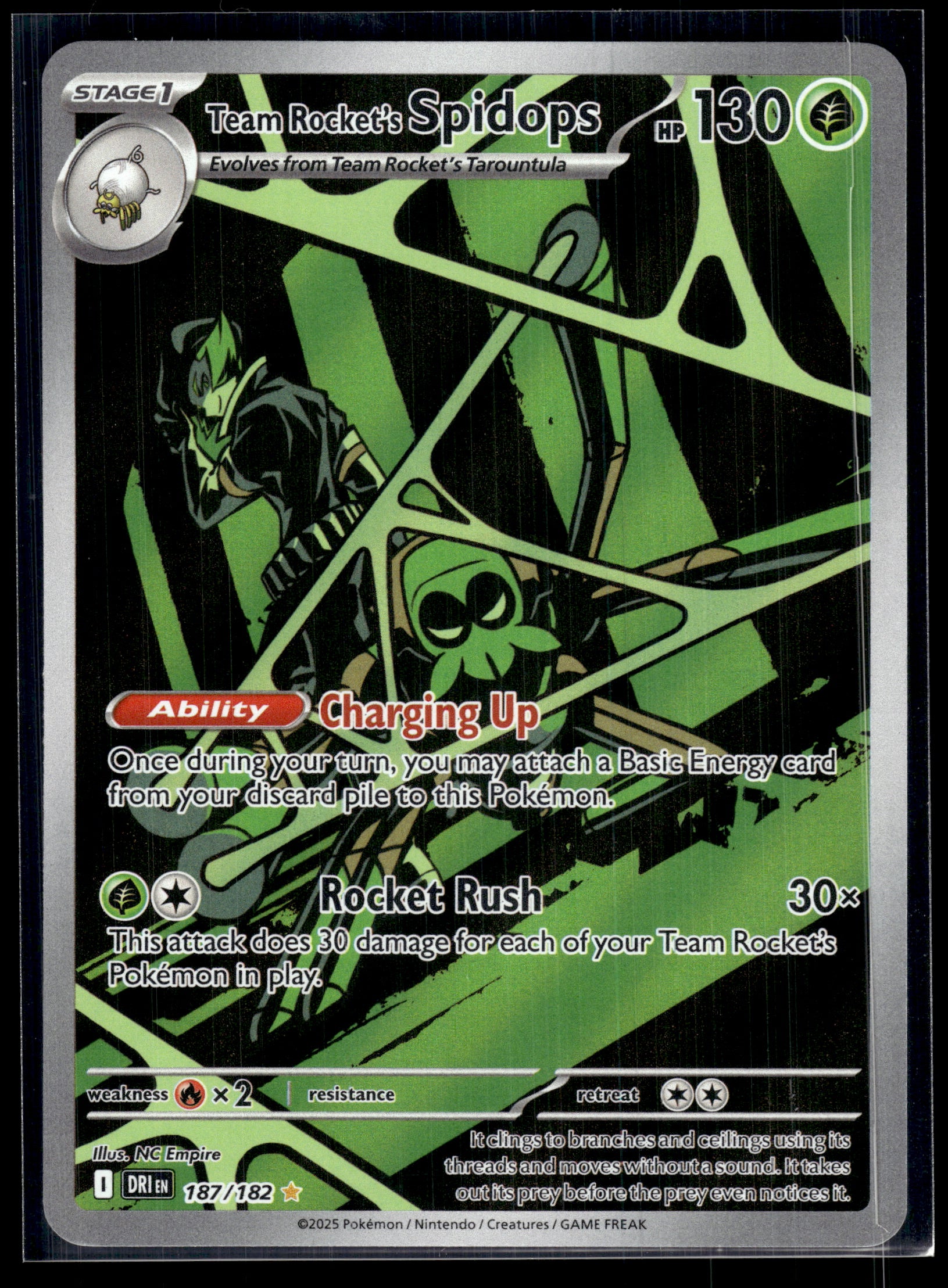 Team Rocket's Spidops #187/182 Destined Rivals VLP
