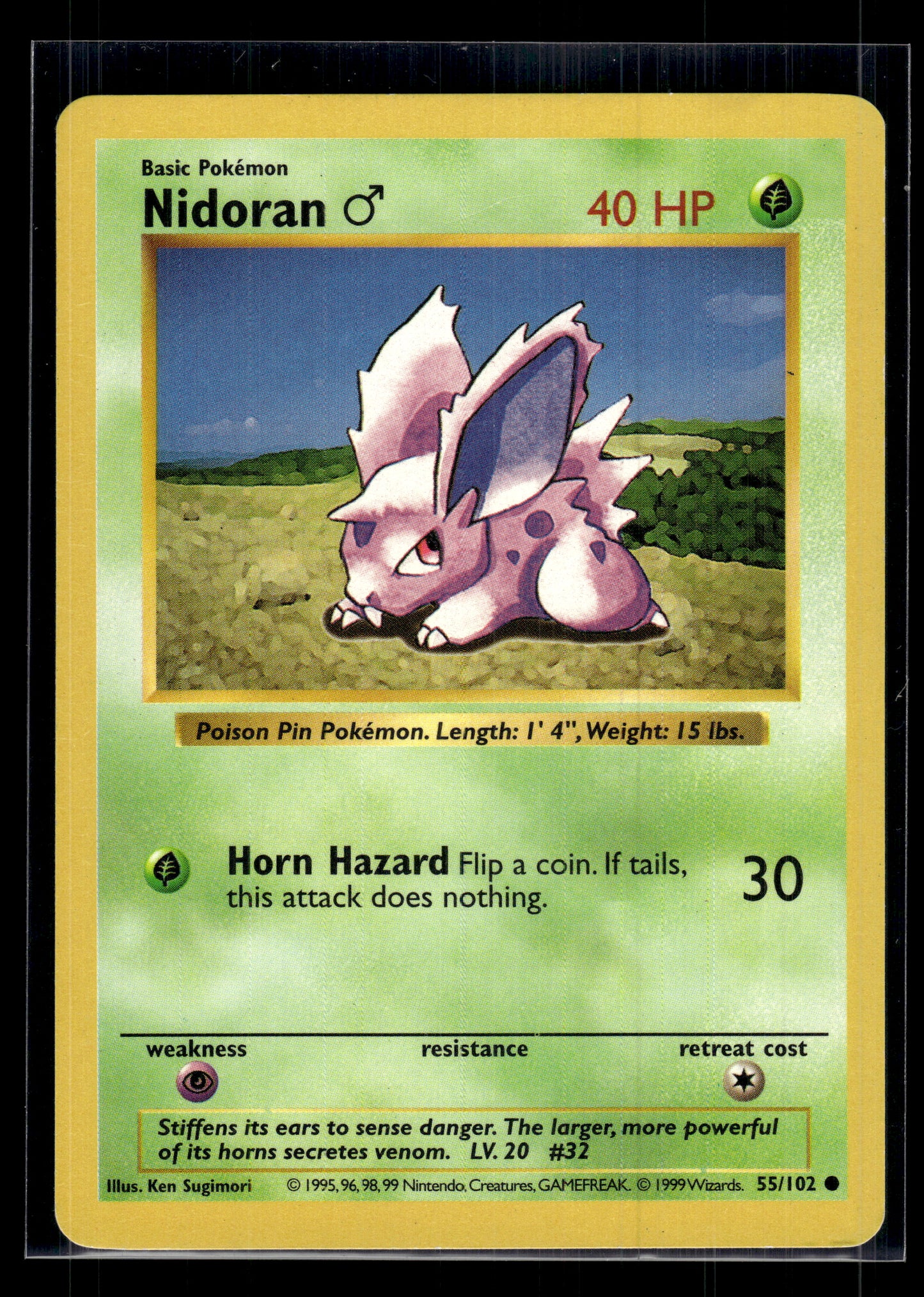 Nidoran (Shadowless) #055/102 Base Set LP