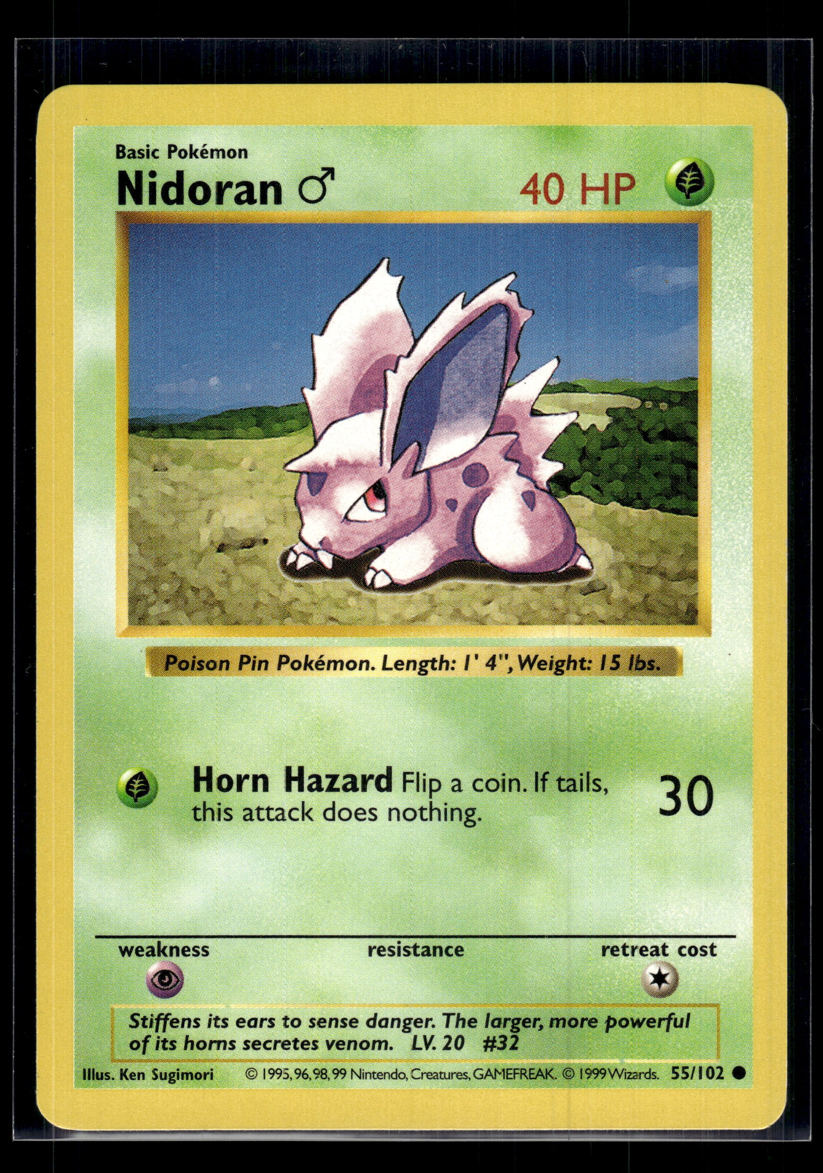 Nidoran (Shadowless) #055/102 Base Set LP