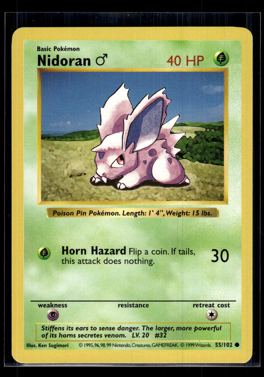 Nidoran (Shadowless) #055/102 Base Set LP