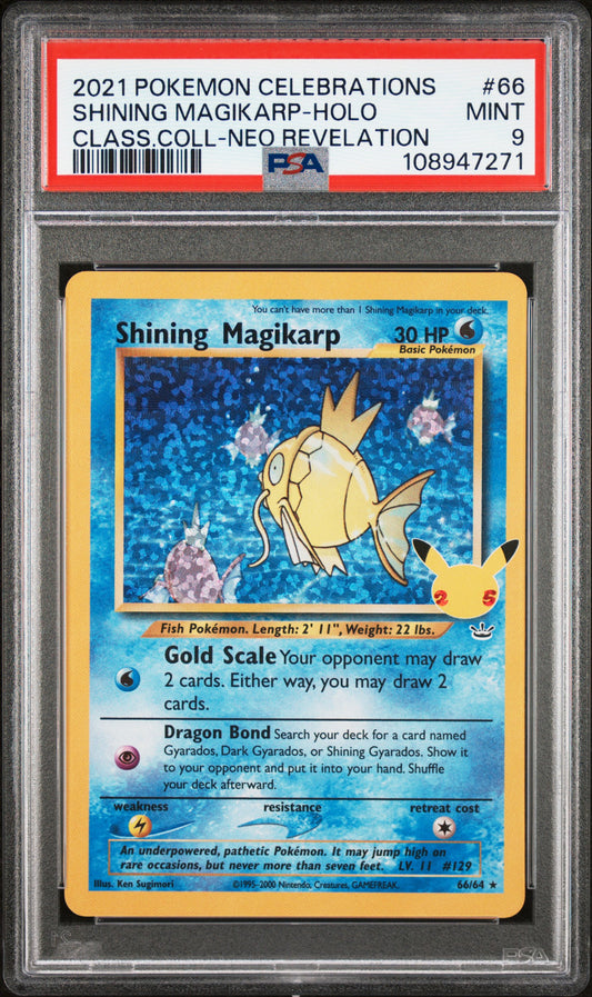 PSA 9 Shining Magikarp #66 Celebrations Classic Collection