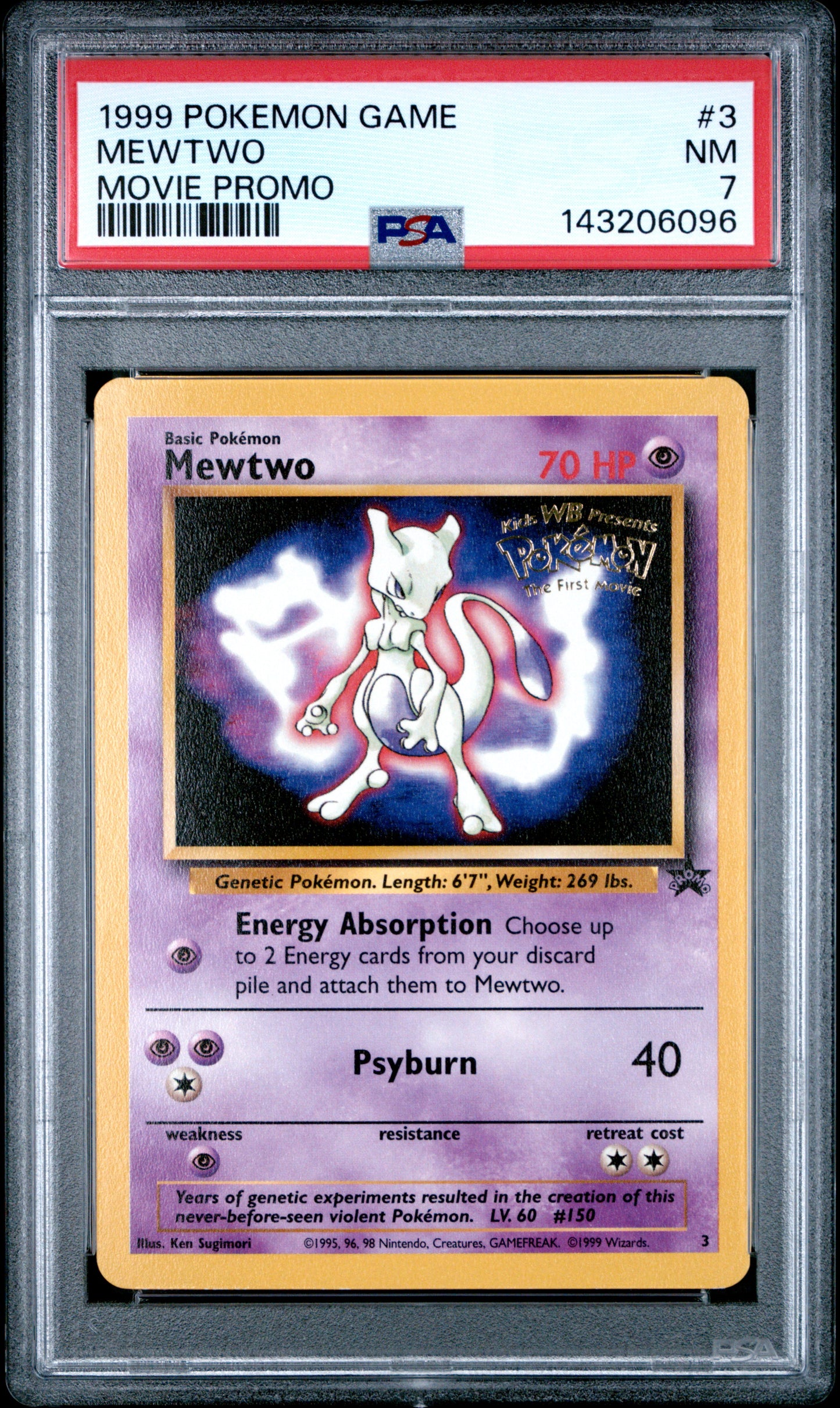 PSA 7 Mewtwo #3 WotC Movie Promo