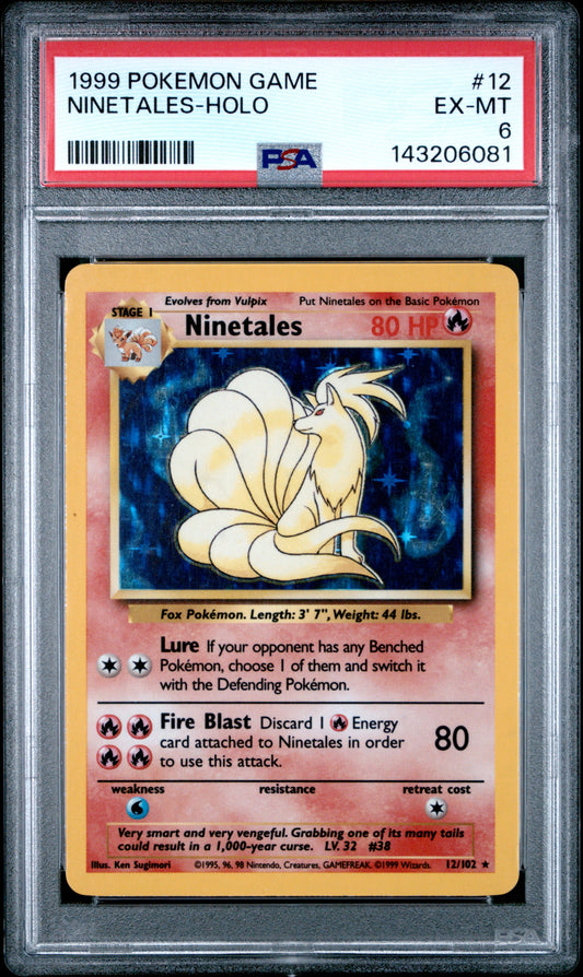 PSA 6 Ninetales #12 Base Set