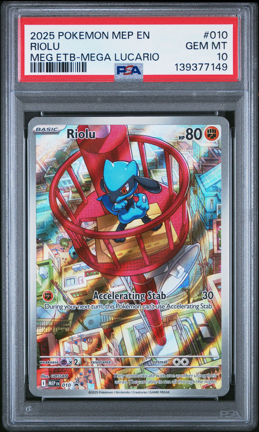 PSA 10 Riolu #010 Mega Evolution Promo