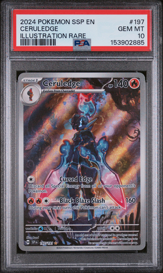 PSA 10 Ceruledge #197 Surging Sparks