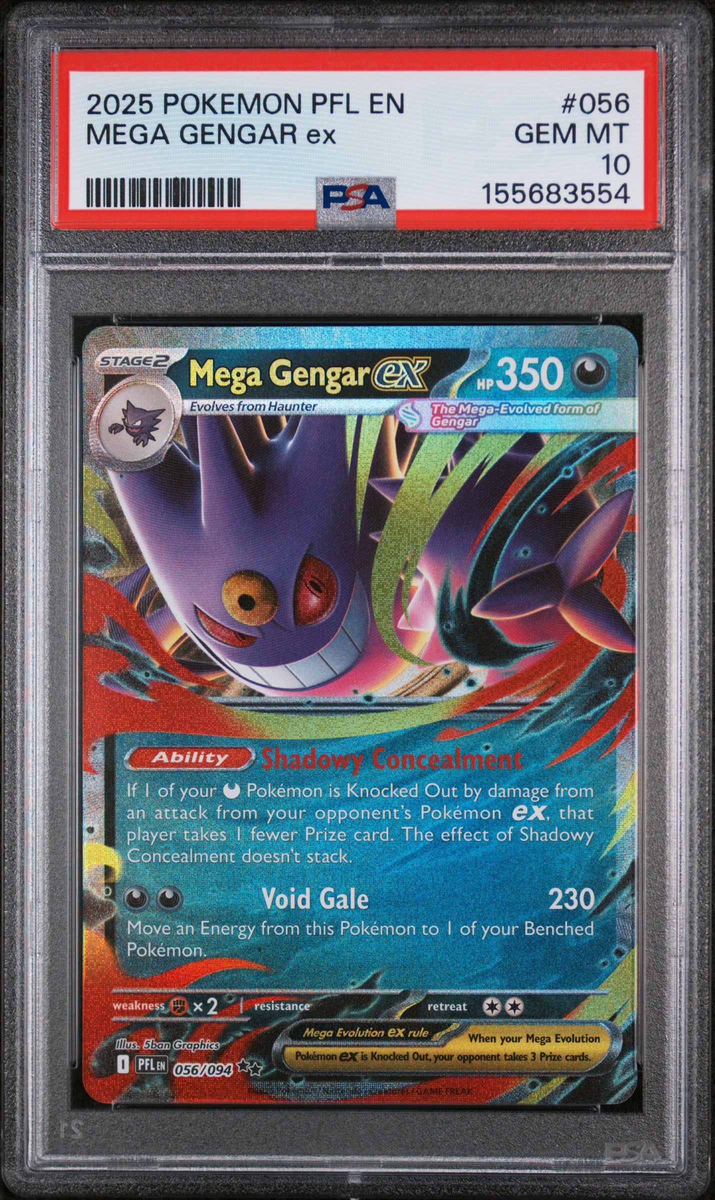 PSA 10 Mega Gengar ex #056 Phantasmal Flames