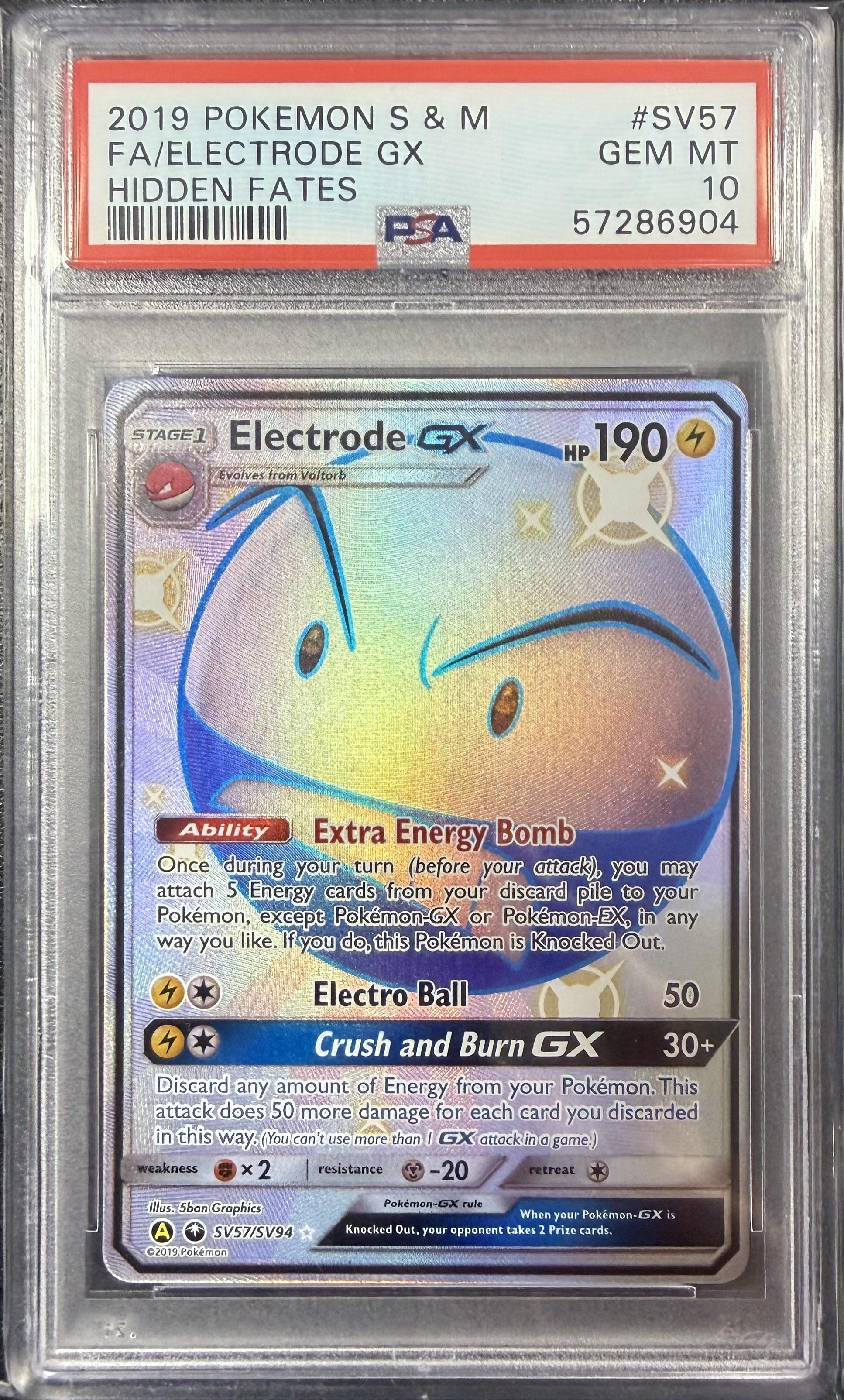 PSA 10 Electrode GX #SV57 Hidden Fates